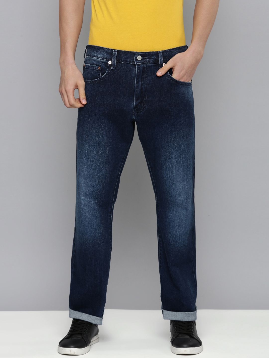 Levis Men Blue Bootcut Light Fade Stretchable Jeans