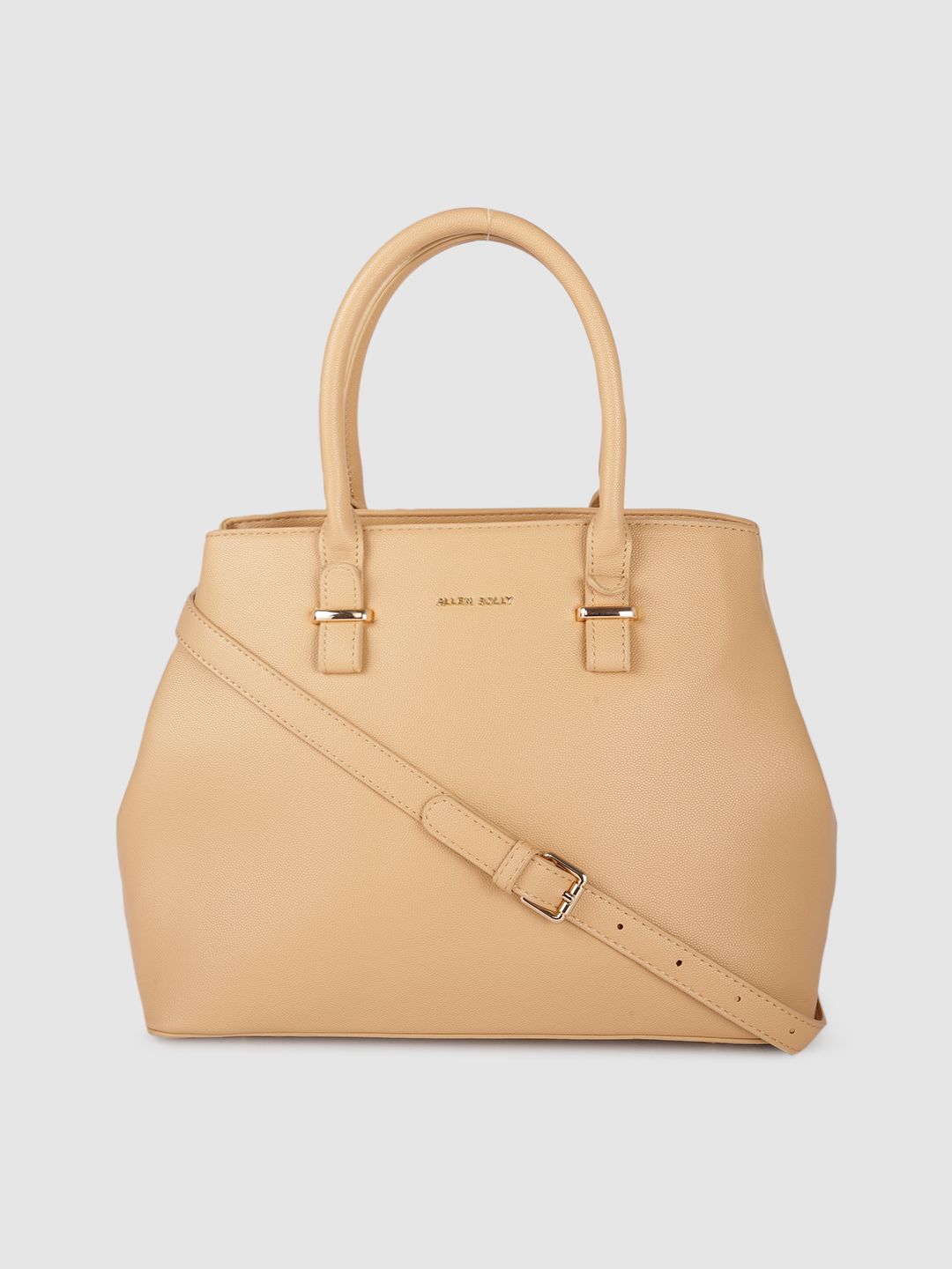 Allen Solly Beige Structured Handheld Bag Price in India