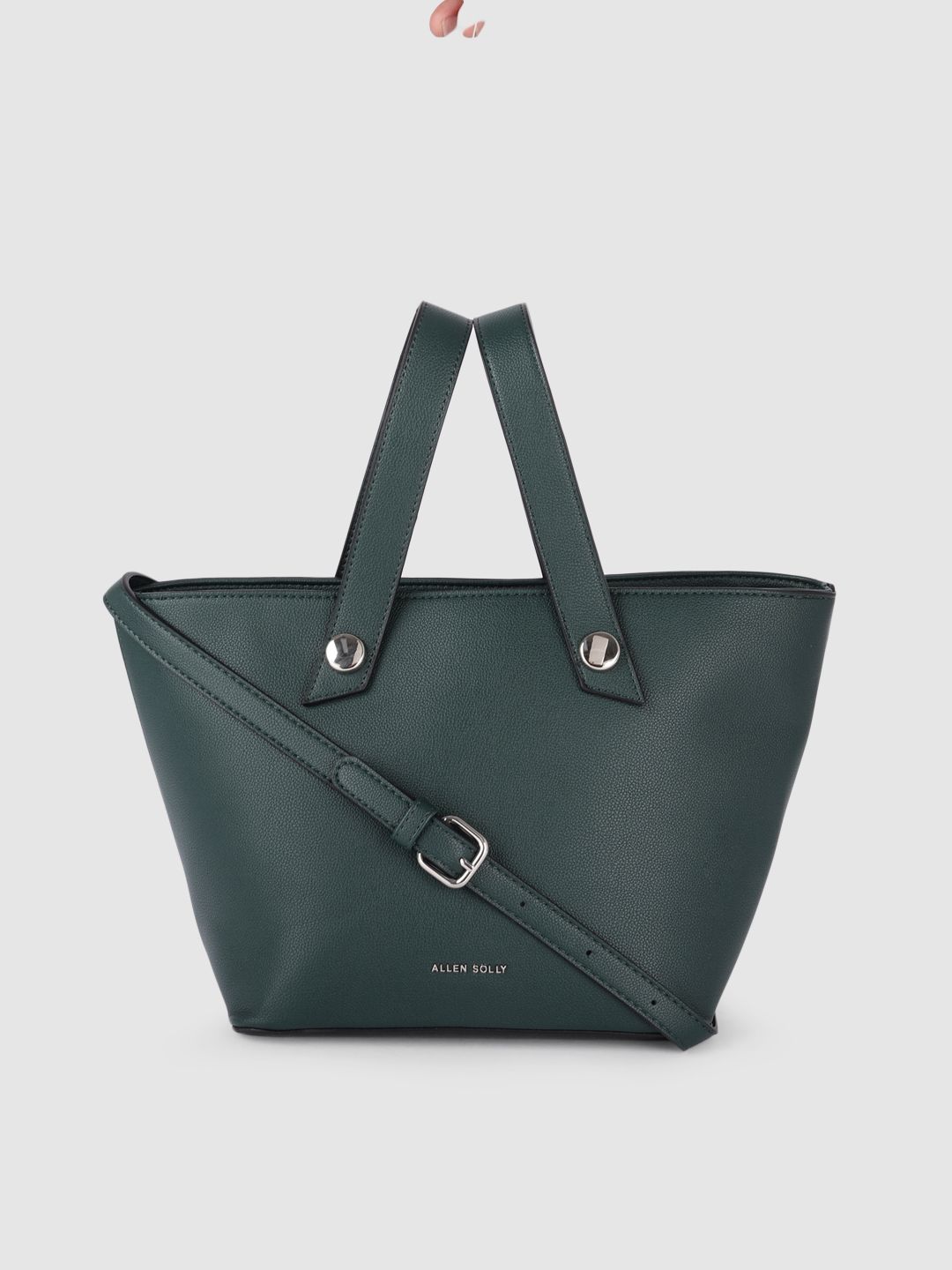 Allen Solly Teal Green PU Structured Handheld Bag Price in India