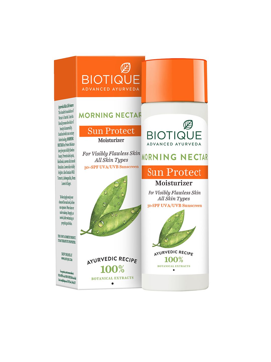 Biotique Morning Nectar SunProtect 30+SPF UVA+UVB Visibly Flawless Skin Moisturizer 120ml