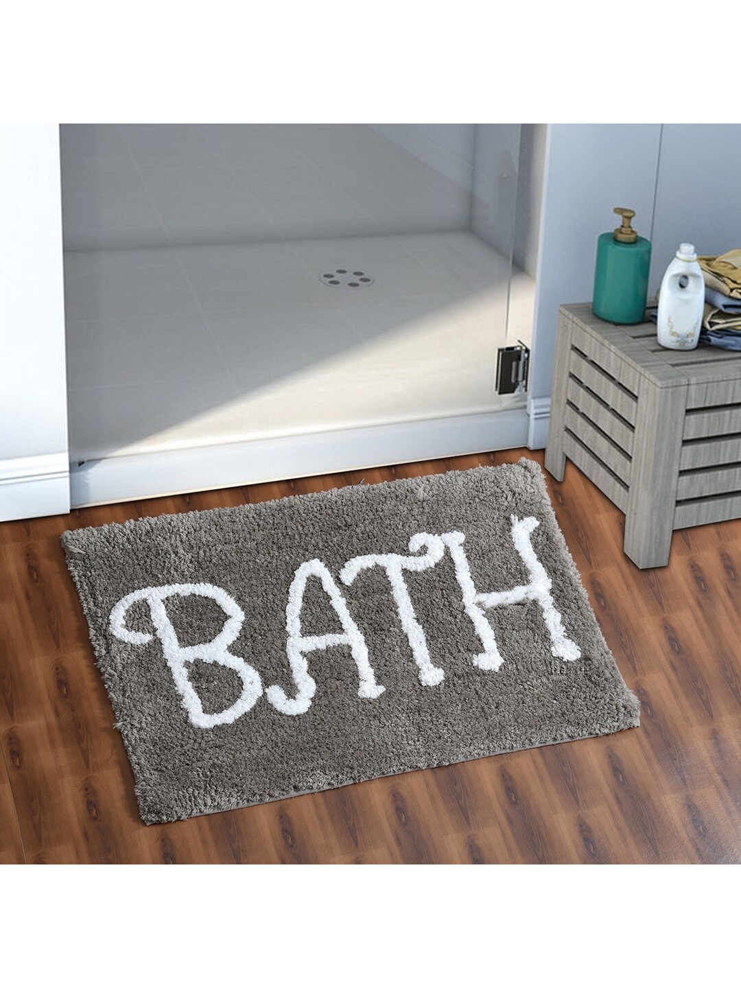 AEROHAVEN Coffee Brown Patterned 1850 GSM Bath Rug Price in India