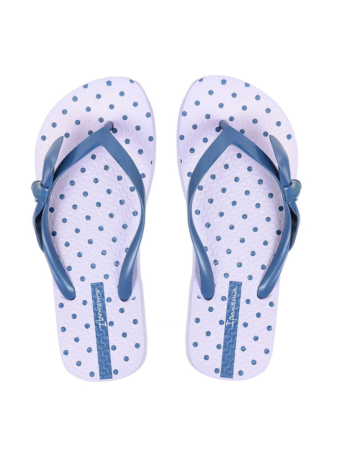 iPanema Women Blue Polka Dots Printed Thong Flip-Flops Price in India