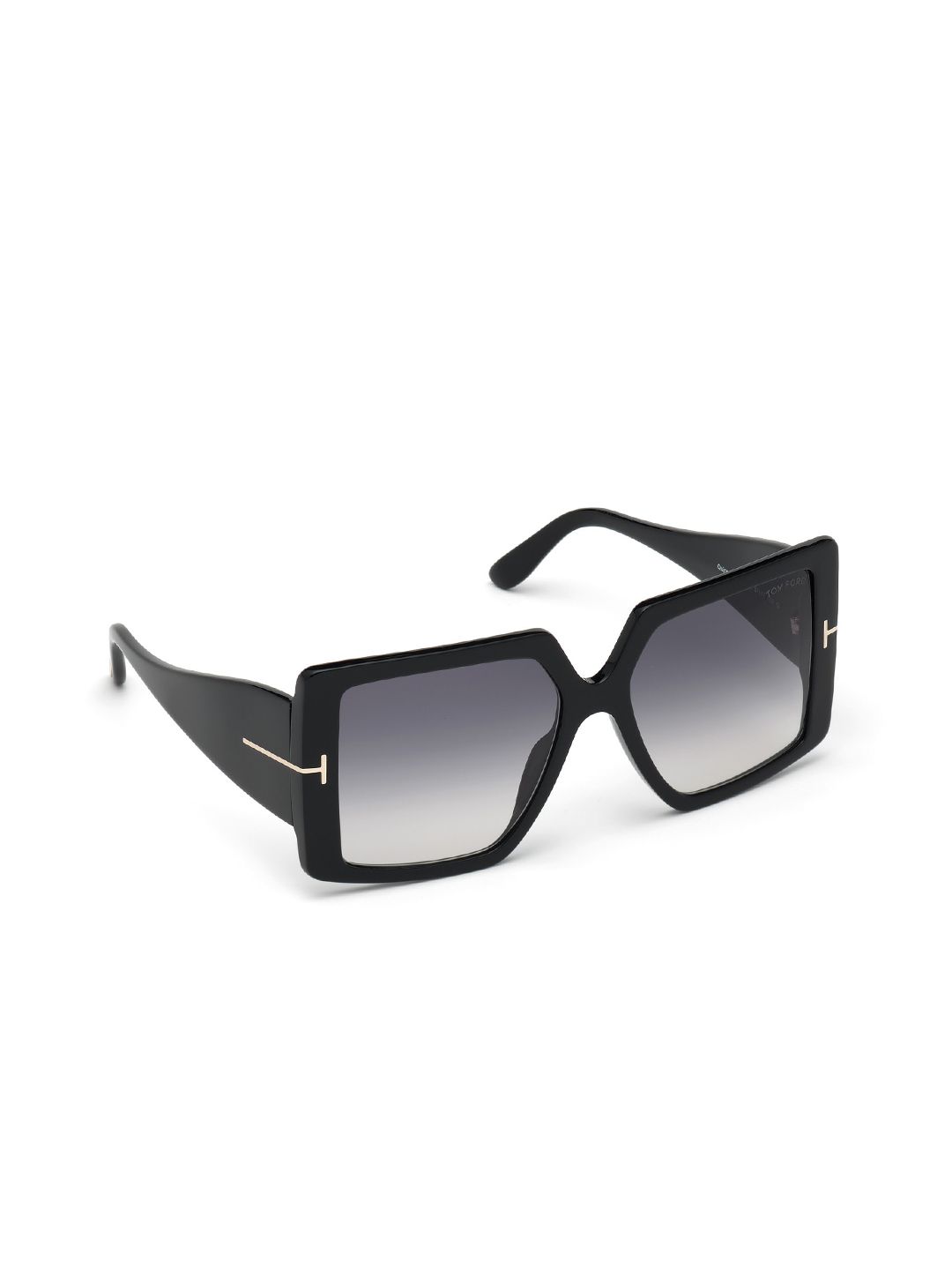 Tom Ford Women Grey Lens & Black Oversized Sunglasses with UV Protected Lens FT0790 57 01B Price in India