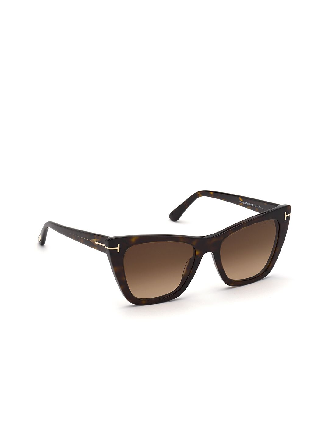 Tom Ford Women Brown Lens & Brown Cateye Sunglasses with UV Protected Lens FT0846 53 52F Price in India