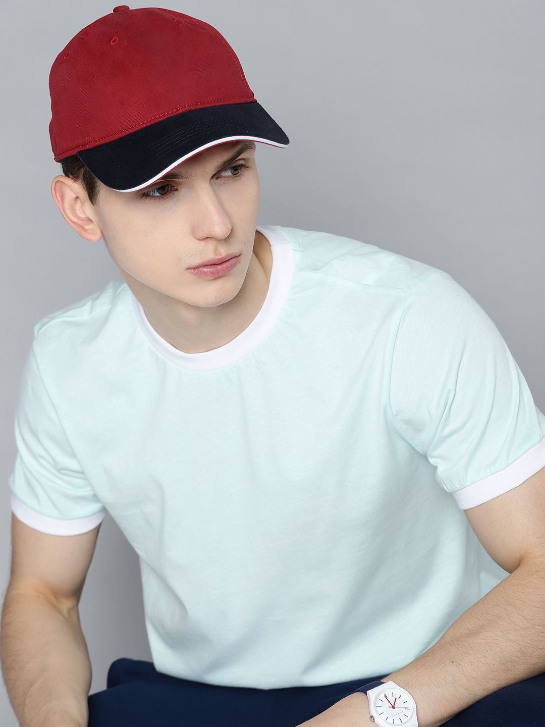 Kook N Keech Men Blue Pure Cotton Relaxed T-shirt