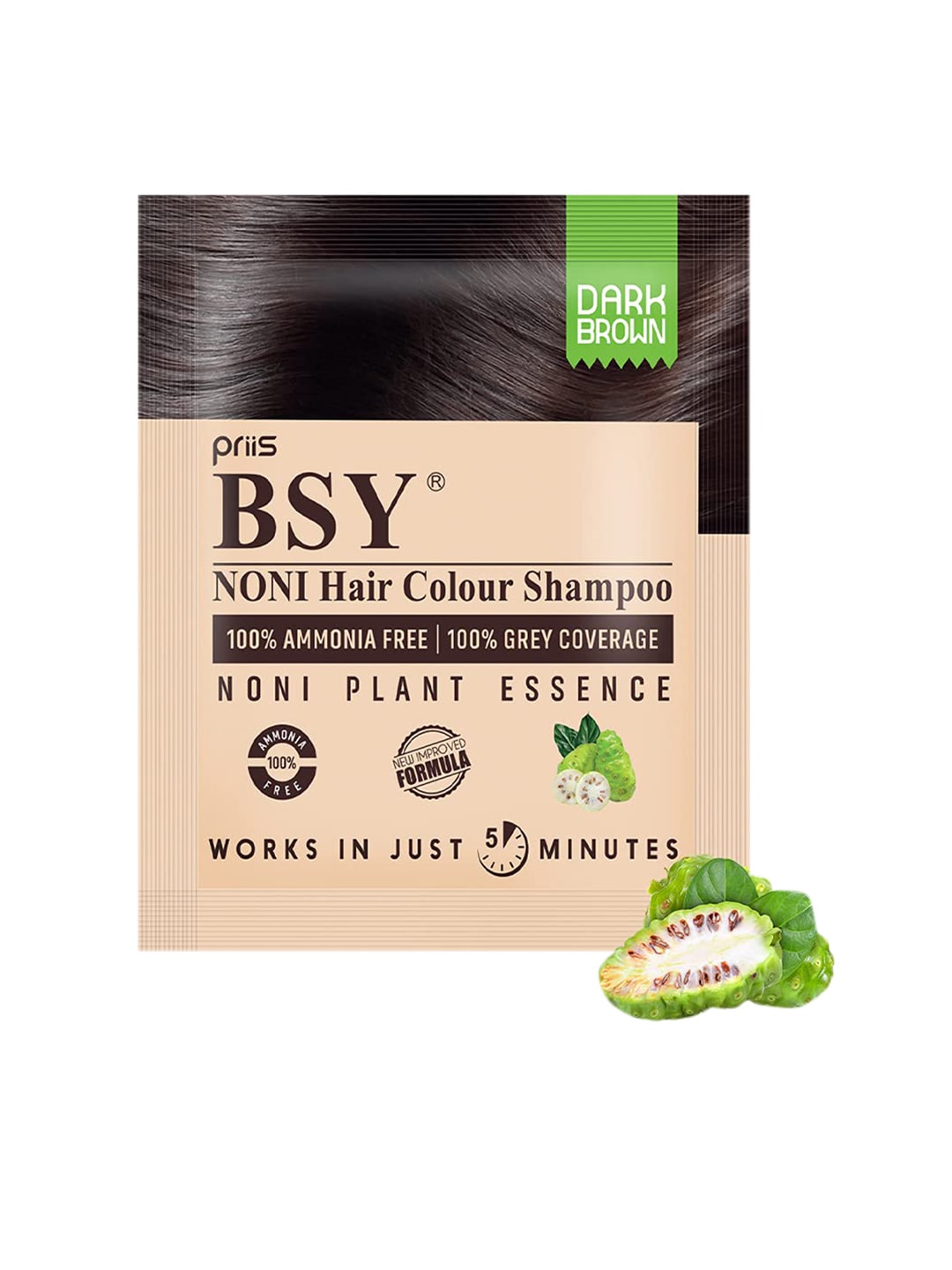 BSY Brown Noni Hair Colour Shampoo Price in India