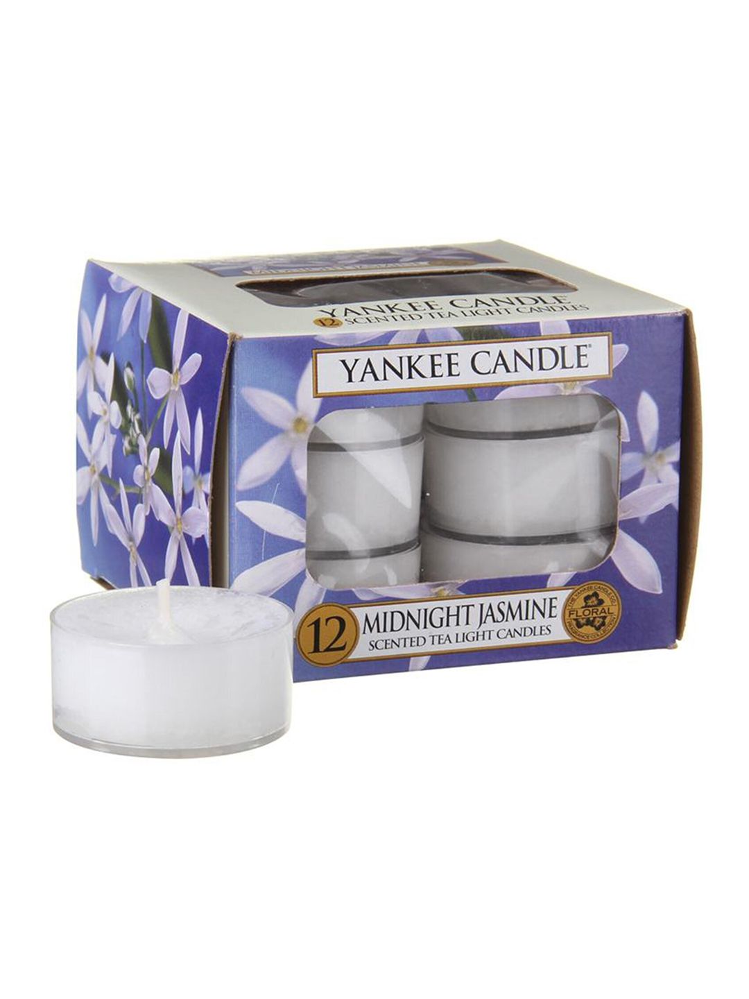 YANKEE CANDLE Set Of 12 White Midnight Jasmine Tealight Candles Price in India