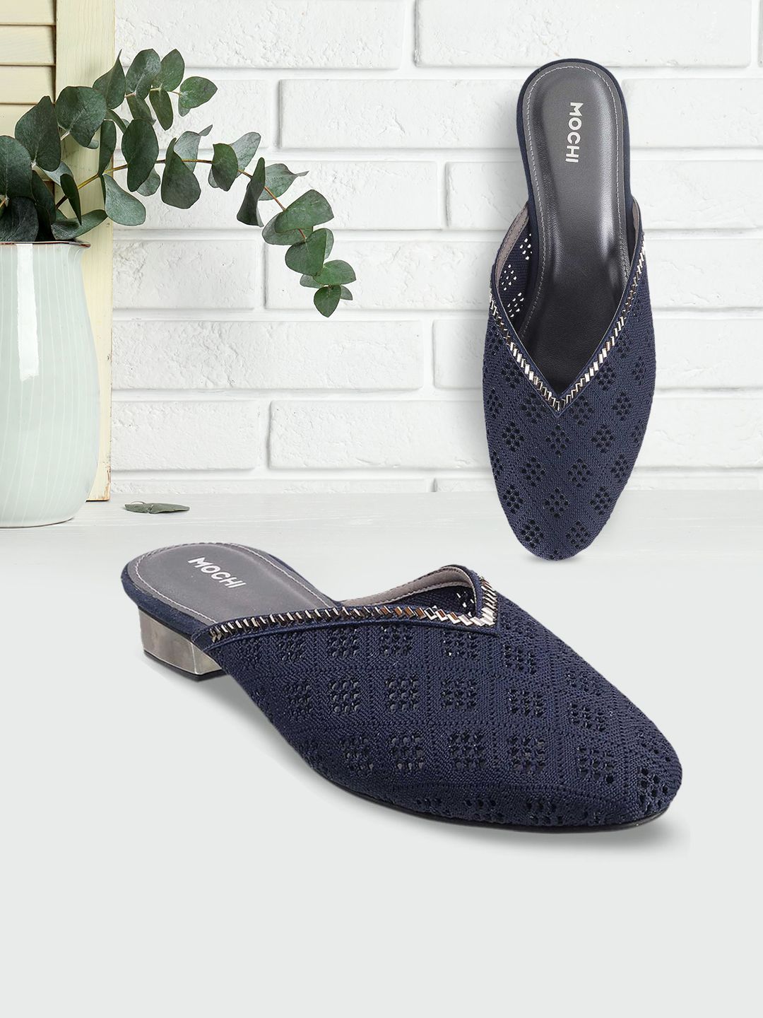 Mochi Blue Comfort Mules