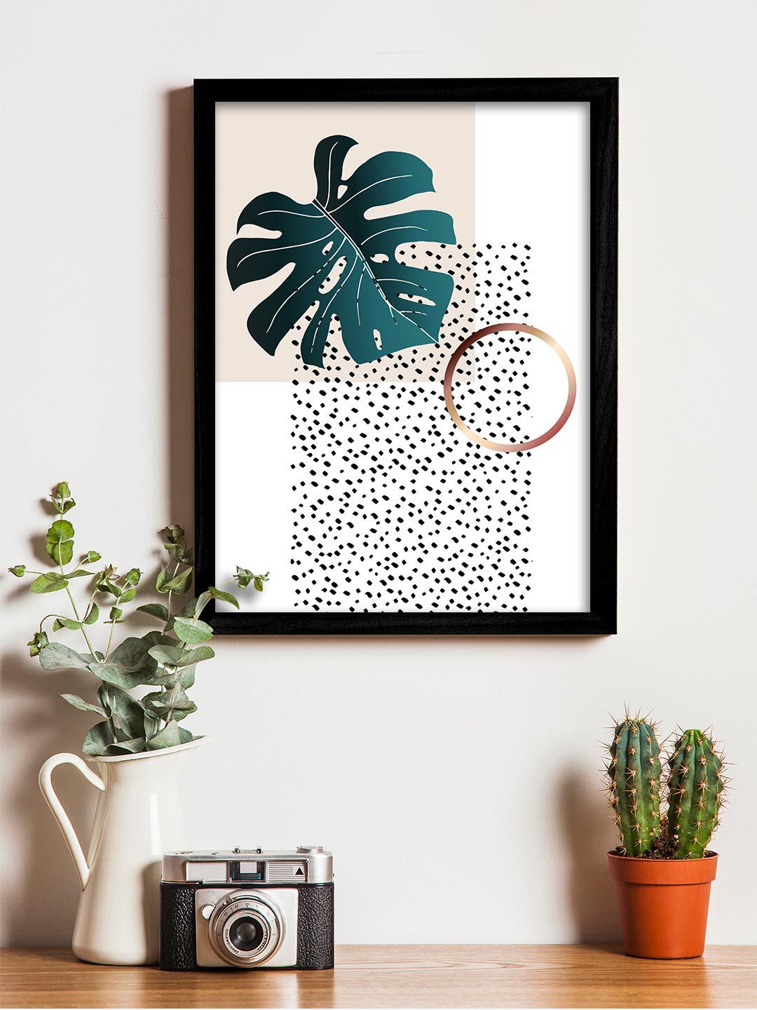 Art Street Green & White Framed Wall Poster Price in India