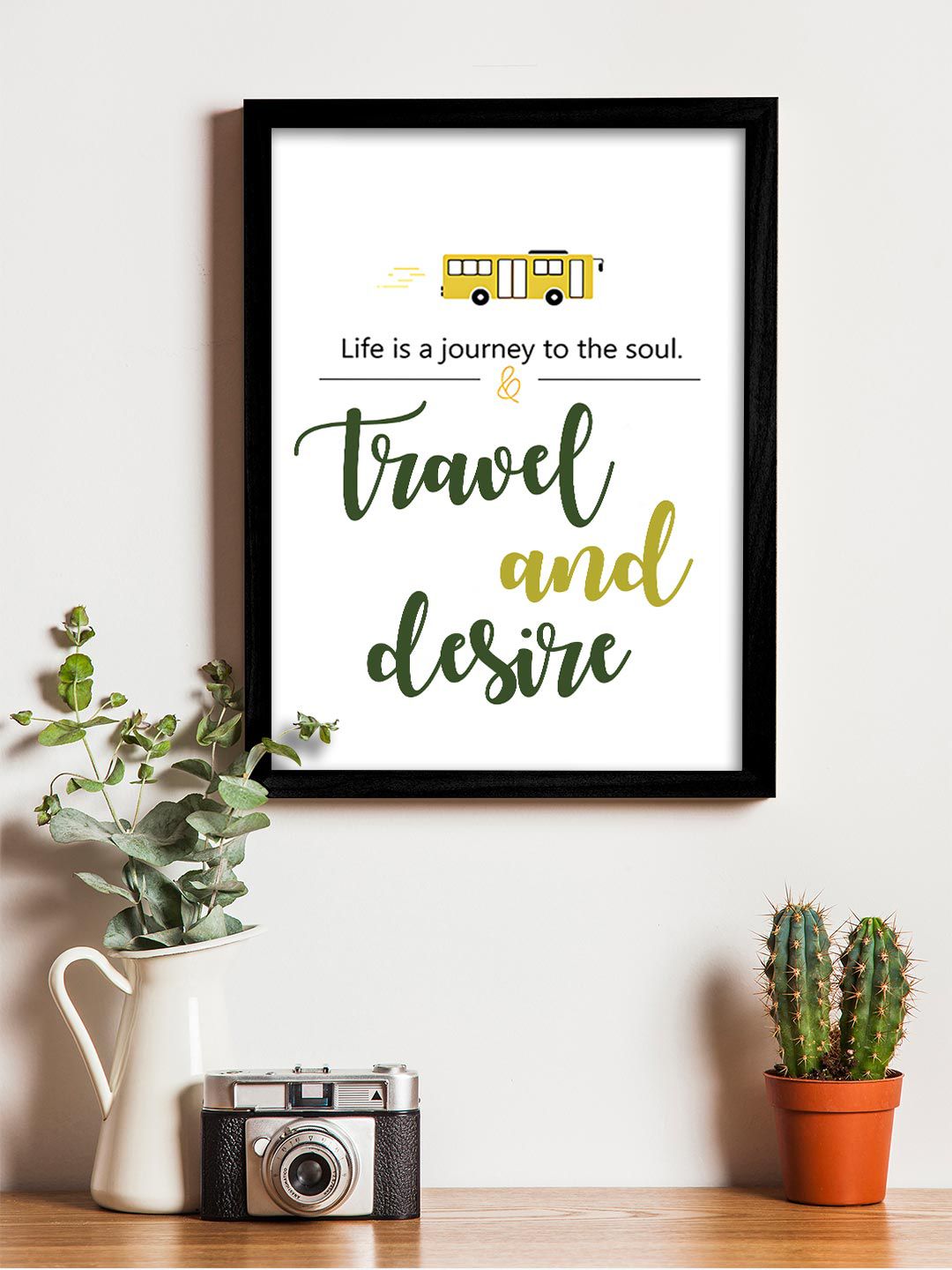 Art Street White & Green Life Journey Theme Print Framed Wall Art Price in India