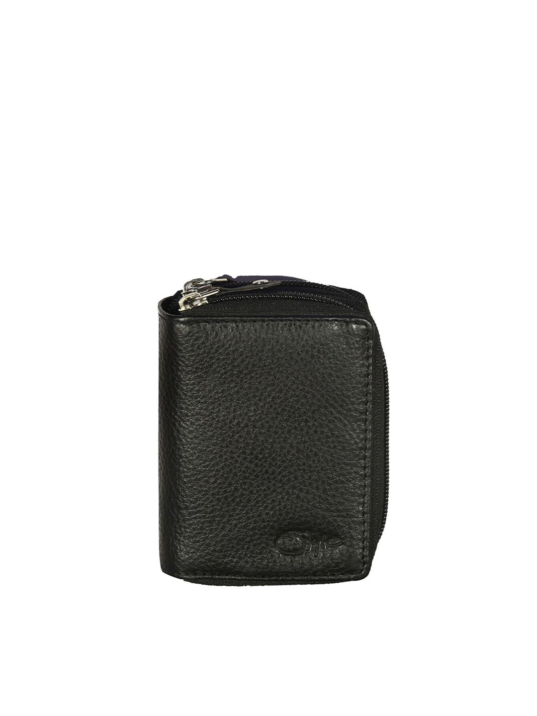 Style SHOES Women Black Leather Zip Around Wallet Price in India