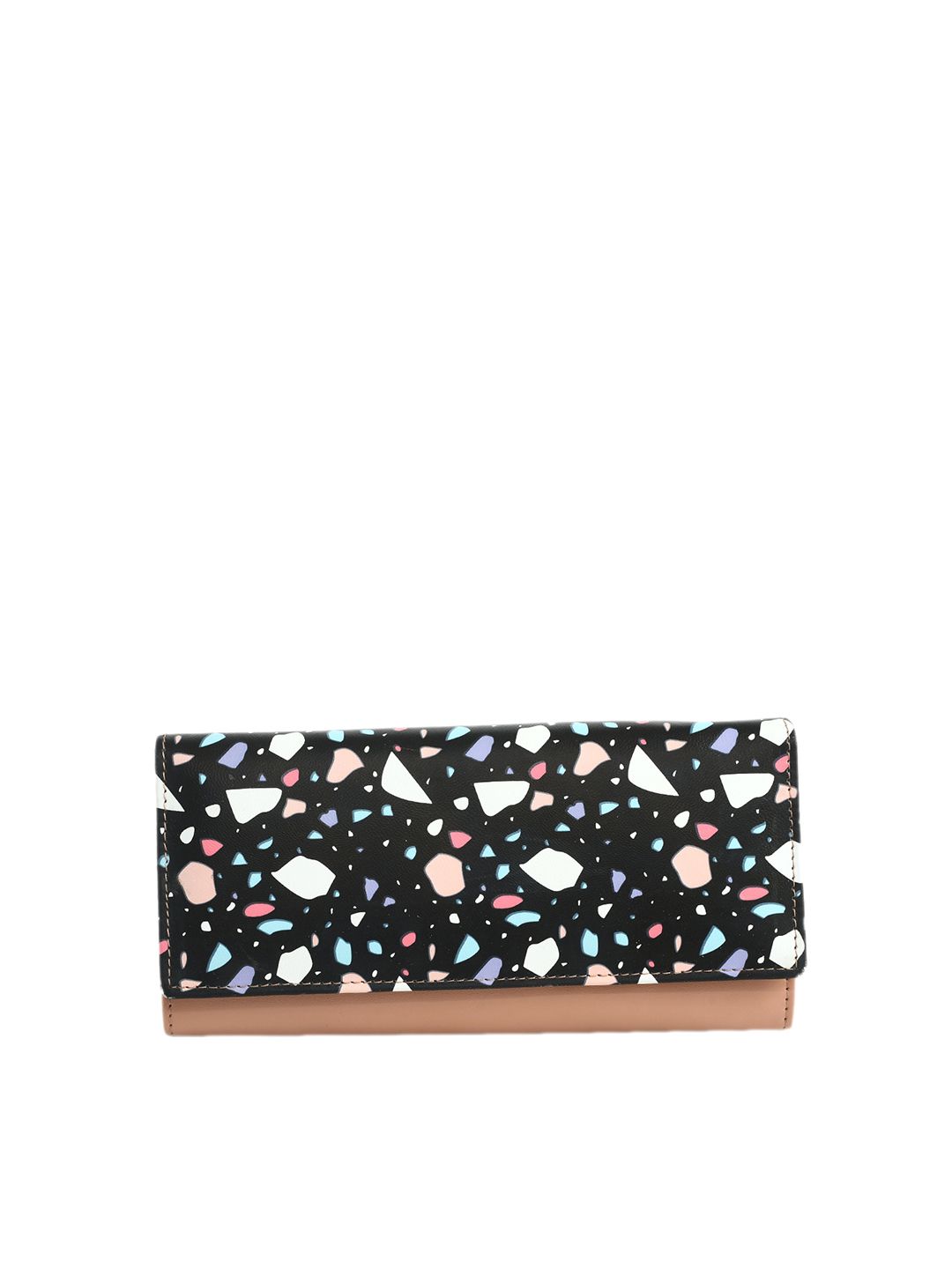 Kastner Women Black Printed Envelop Wallet Price in India