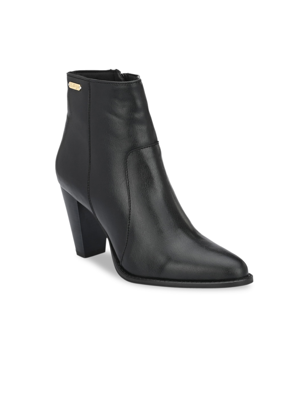 Delize Black Party Block Heeled Boots Price in India