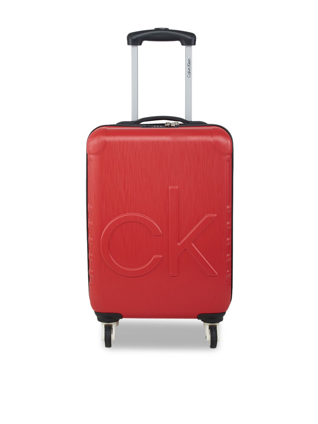Calvin Klein Ck Logo Range Red & White Hard Cabin Suitcase Price in India