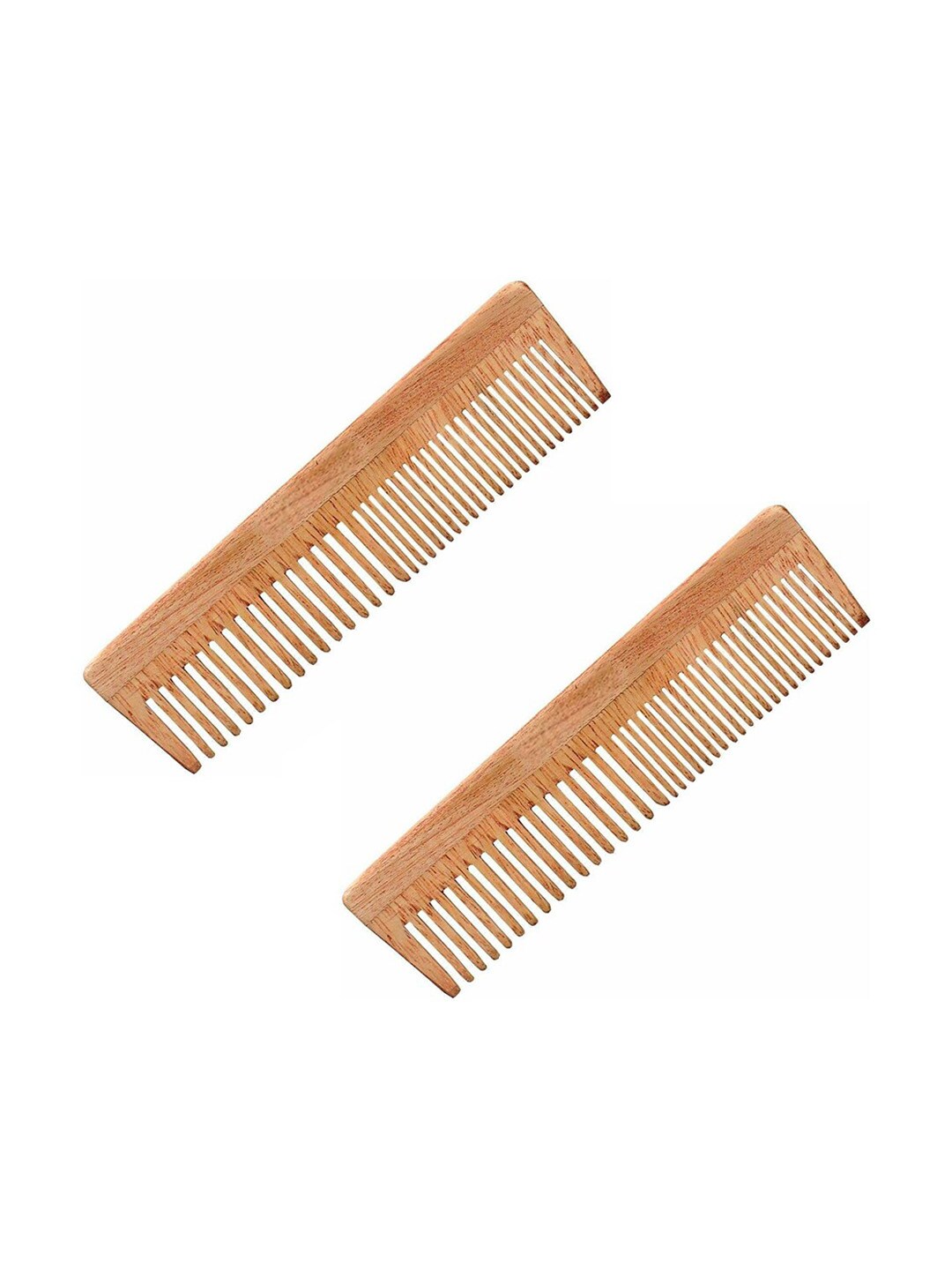 Sanfe Set of 2 Beige Selfly Scalp Massager Wooden Hair Comb Price in India