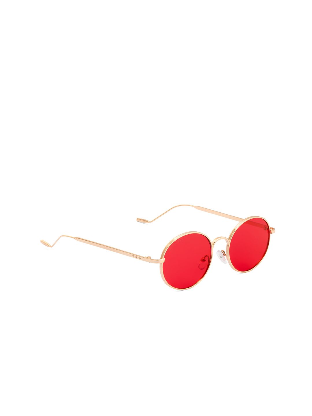 ROYAL SON Unisex Red Round Sunglasses Price in India