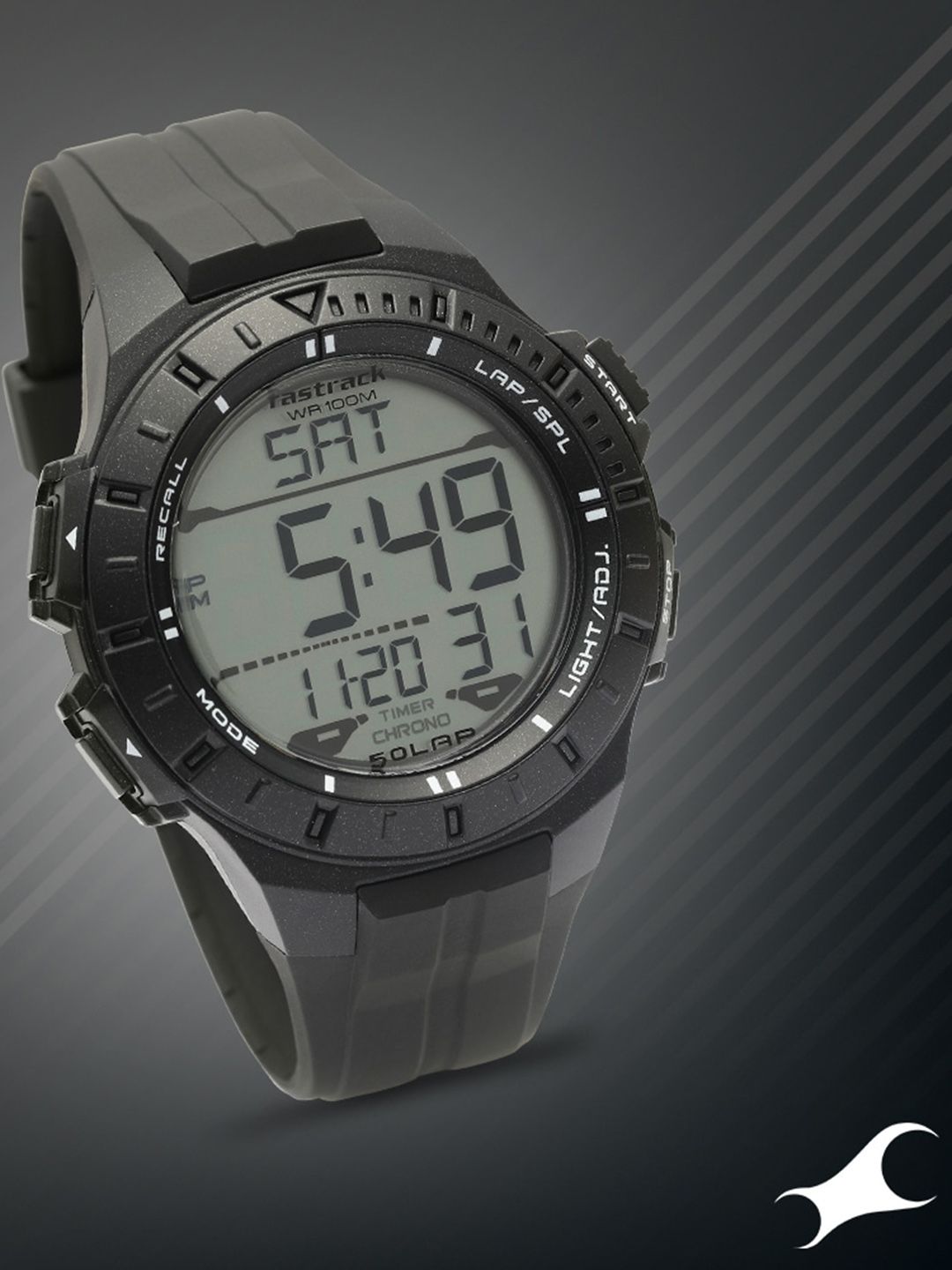 Fastrack Fastrack Streetwear Digital With Black Strap Watch For Guys - Nt38067pp03