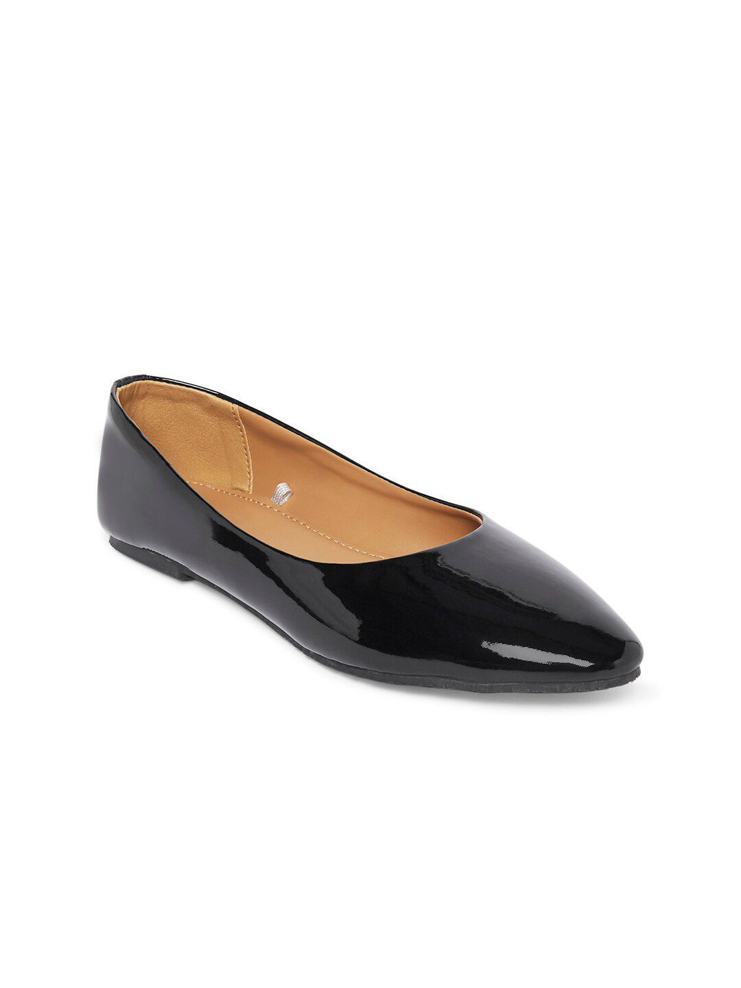 People Women Black Ballerinas Flats Price in India