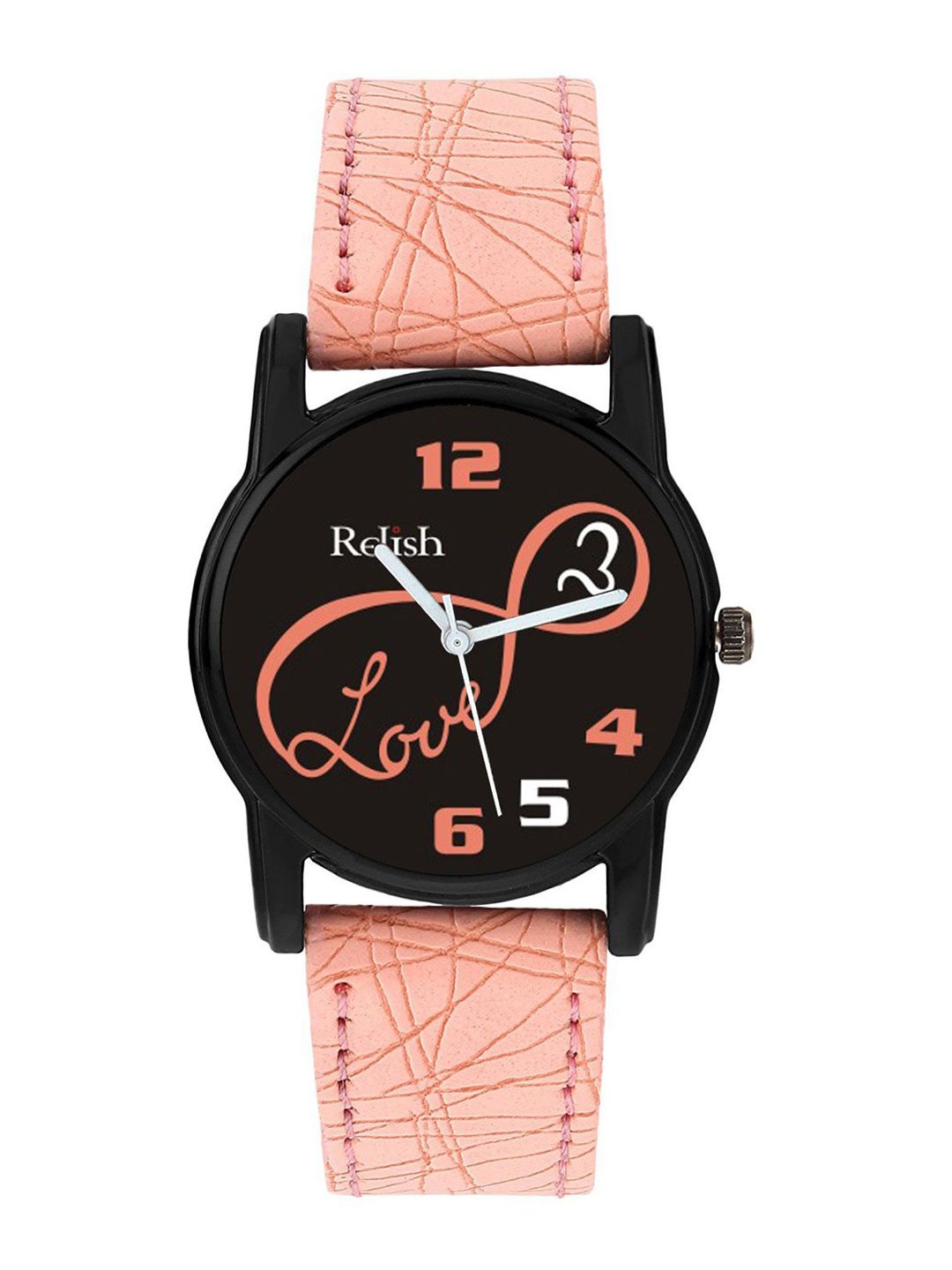 Relish Woman Black Dial & Pink Straps Analogue Watch Price in India