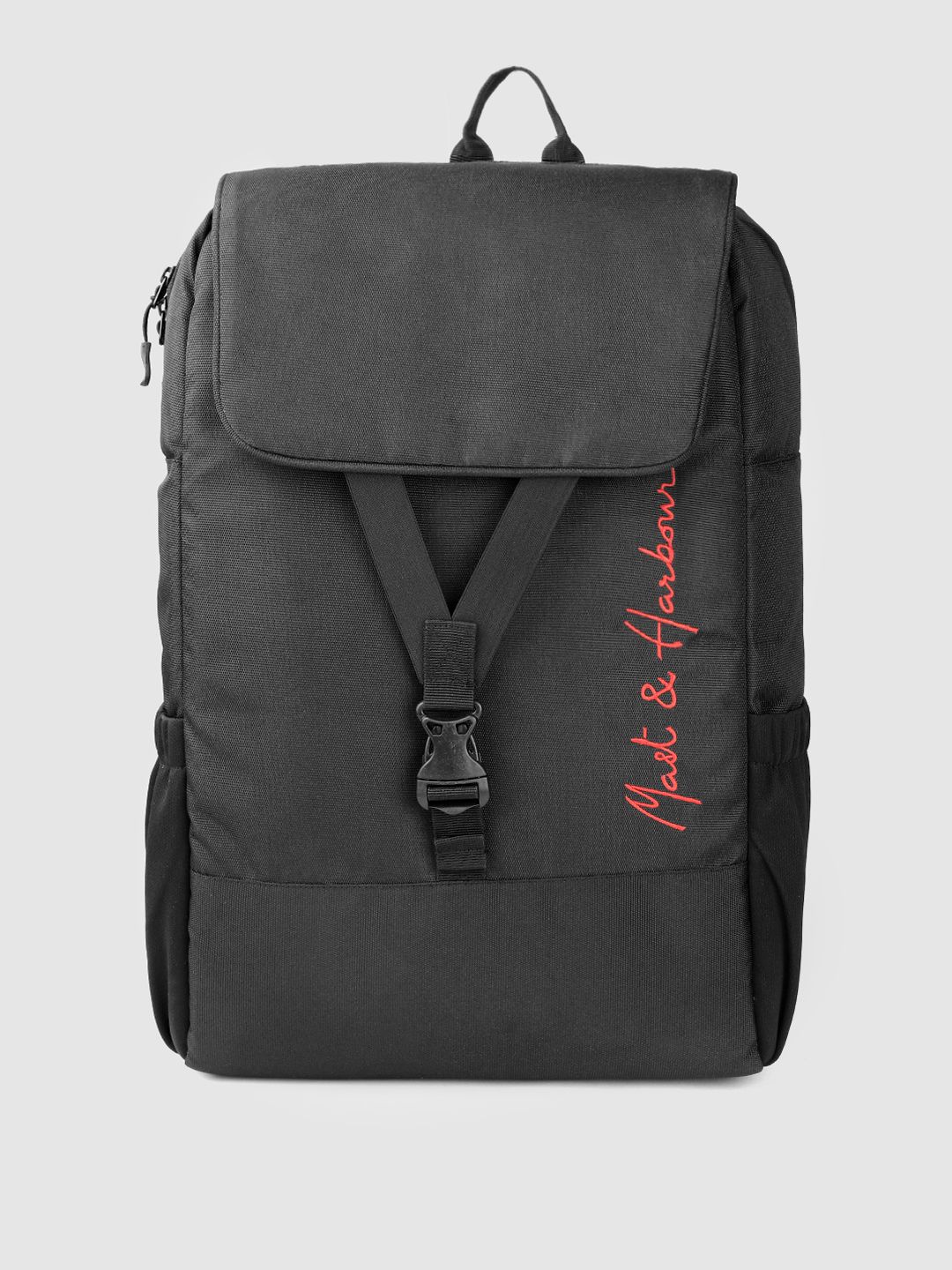 Mast & Harbour Unisex Black Solid Backpack 21.1 L Price in India