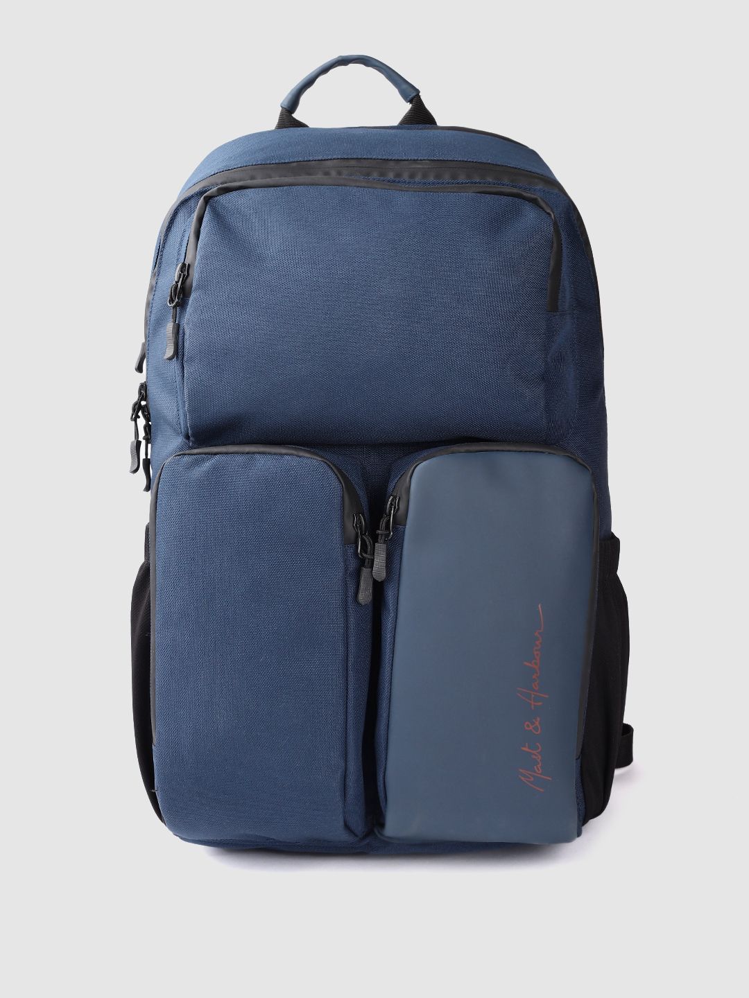 Mast & Harbour Unisex Navy Blue Solid Backpack 27.3 L Price in India