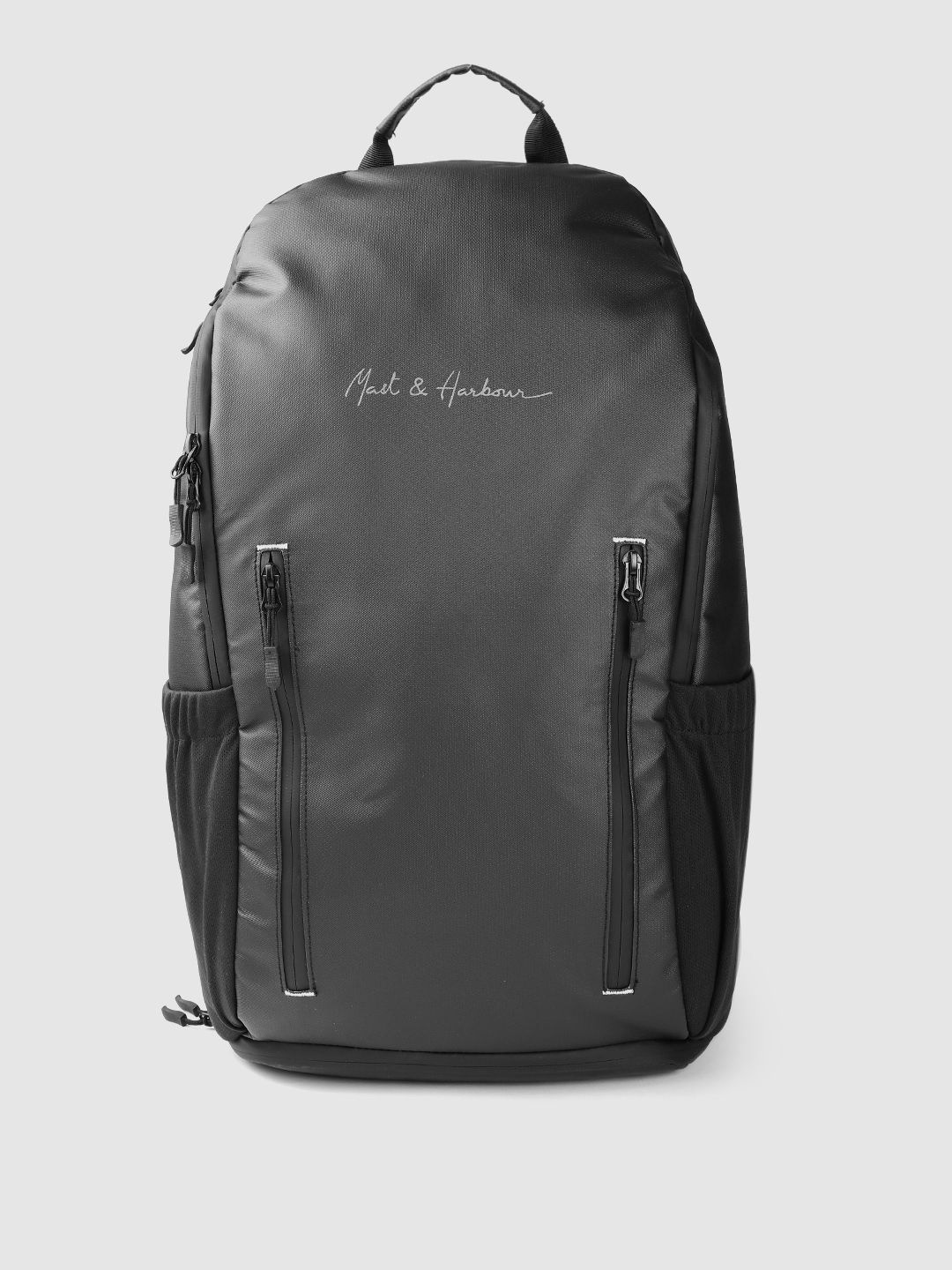 Mast & Harbour Unisex Black Solid Backpack 29.3 L Price in India