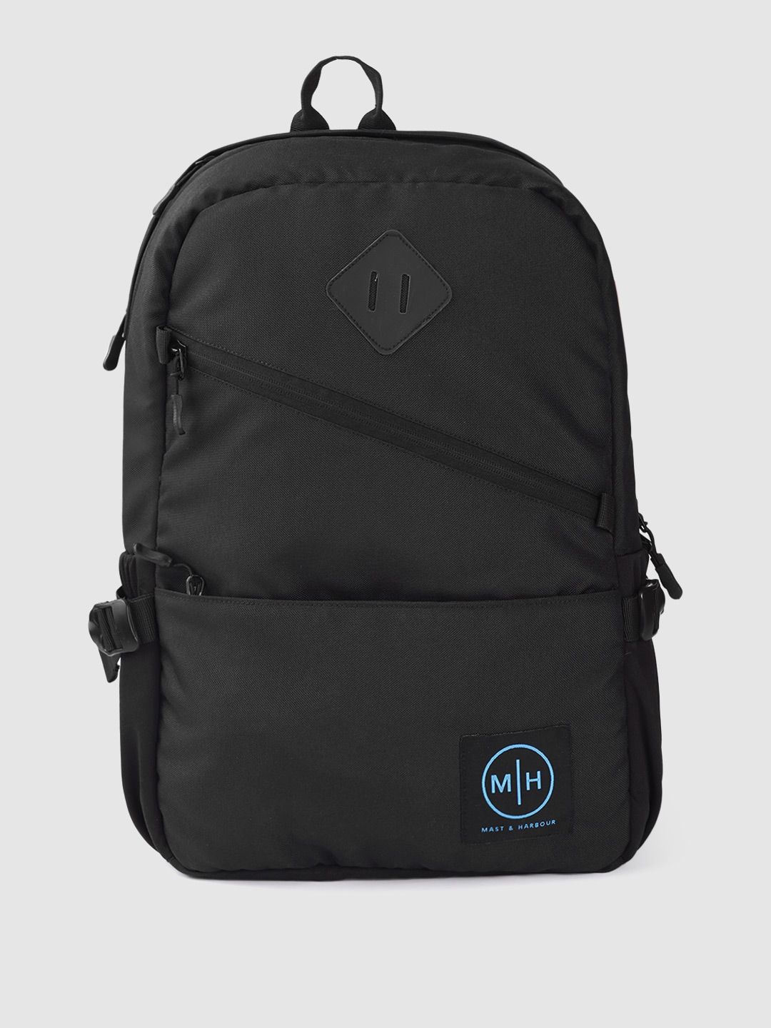 Mast & Harbour Unisex Black Solid Backpack 16.2 L Price in India