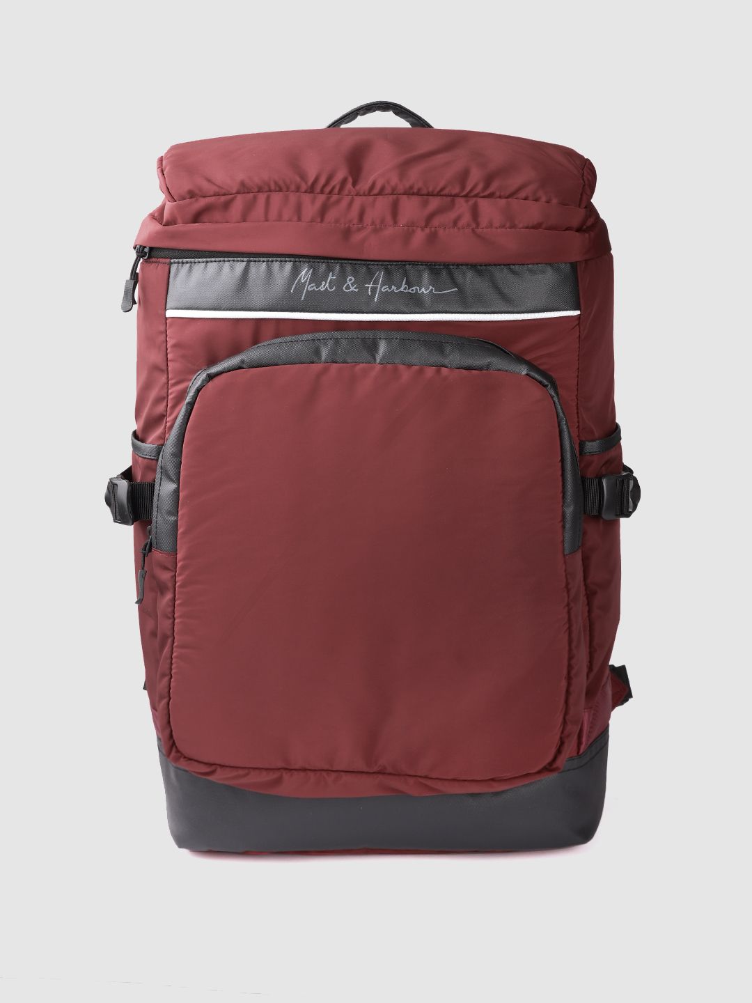 Mast & Harbour Unisex Maroon Solid Backpack 20.8 L Price in India