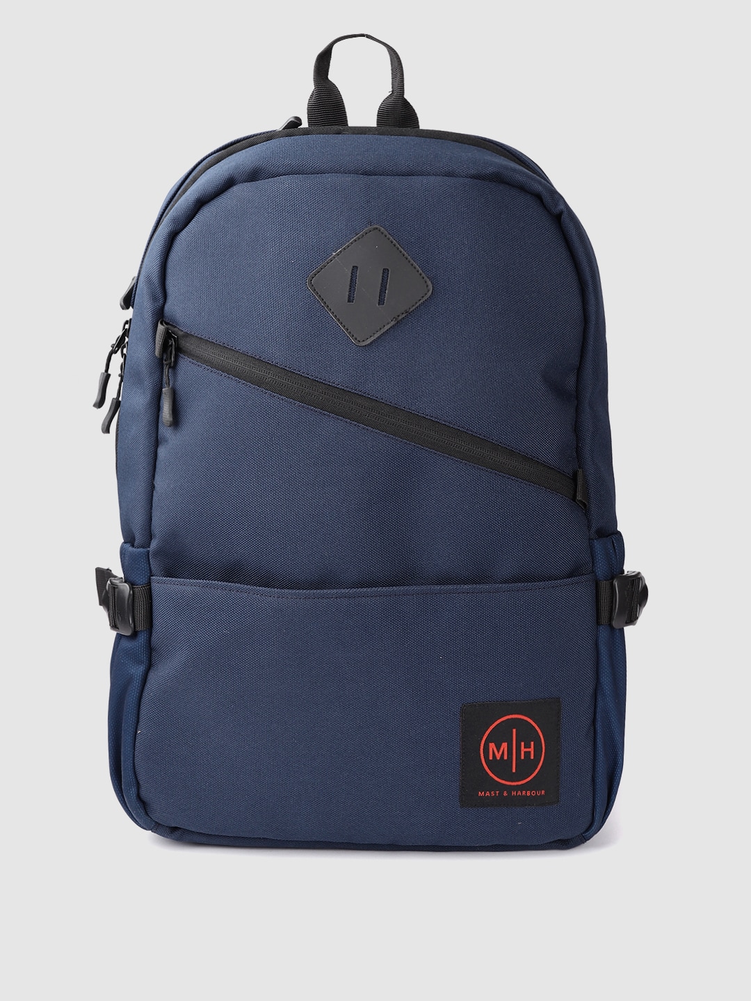 Mast & Harbour Unisex Navy Blue Solid Backpack 16.2 L Price in India