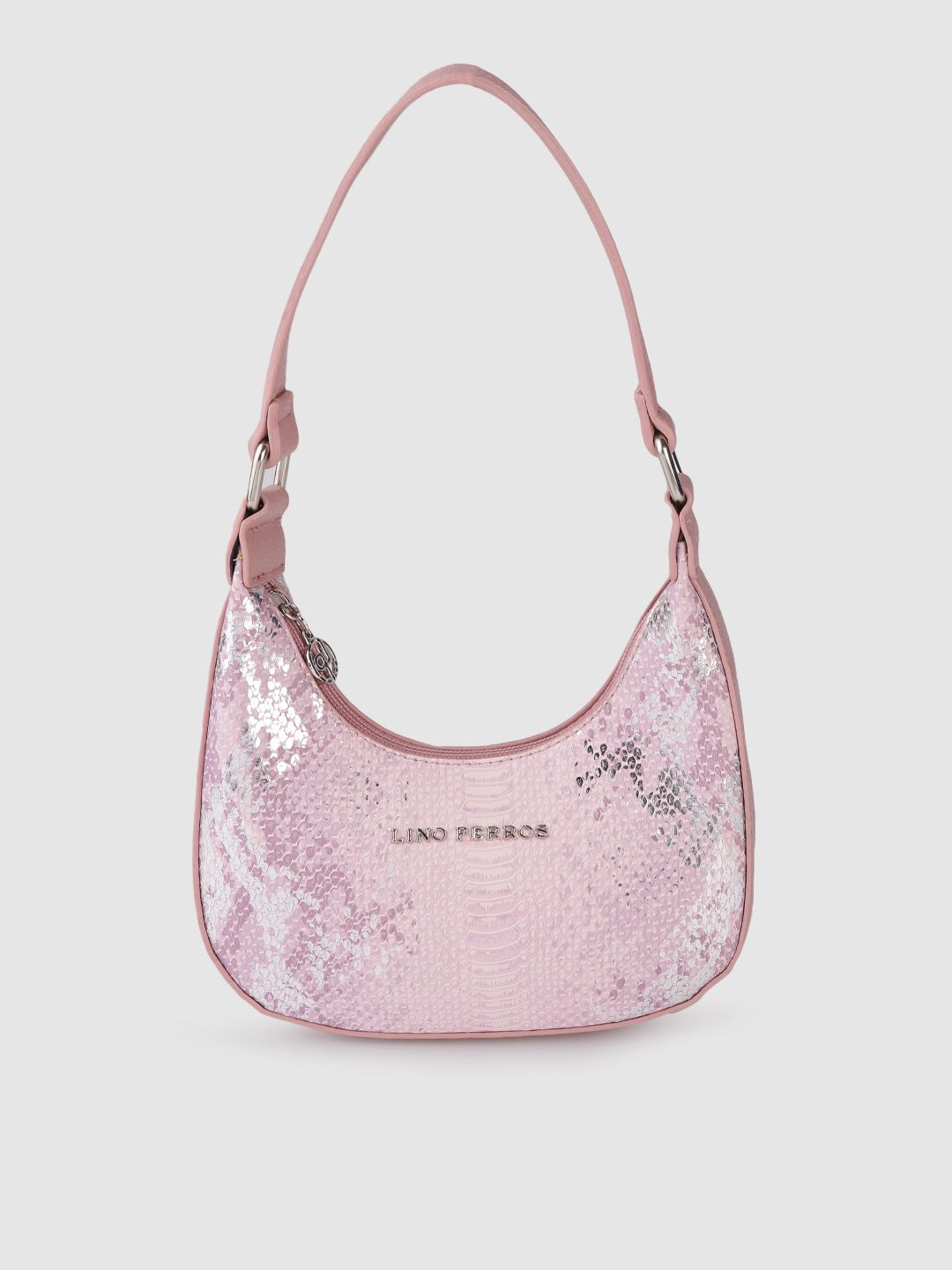 Lino Perros Women Pink Animal Printed PU Structured Shoulder Bag Price in India