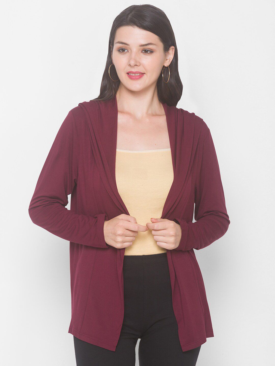 Globus Women Burgundy Shrug Price in India