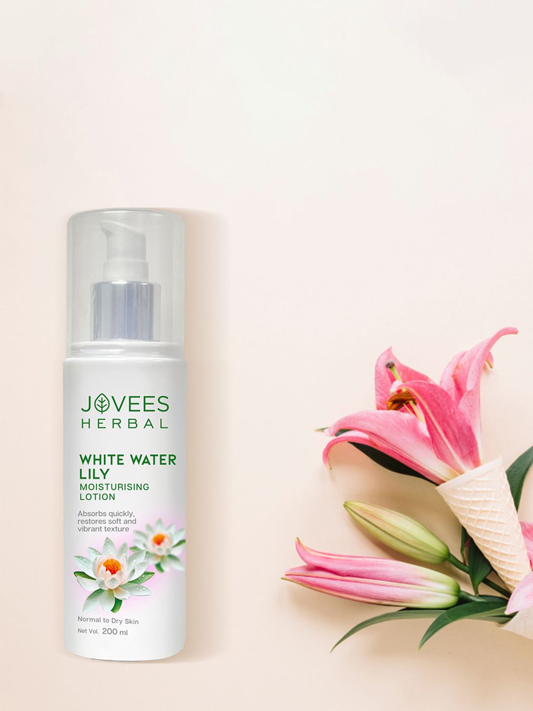Jovees Herbal White Water Lily Moisturizing Lotion Non-Sticky & Hydrating - 200ml
