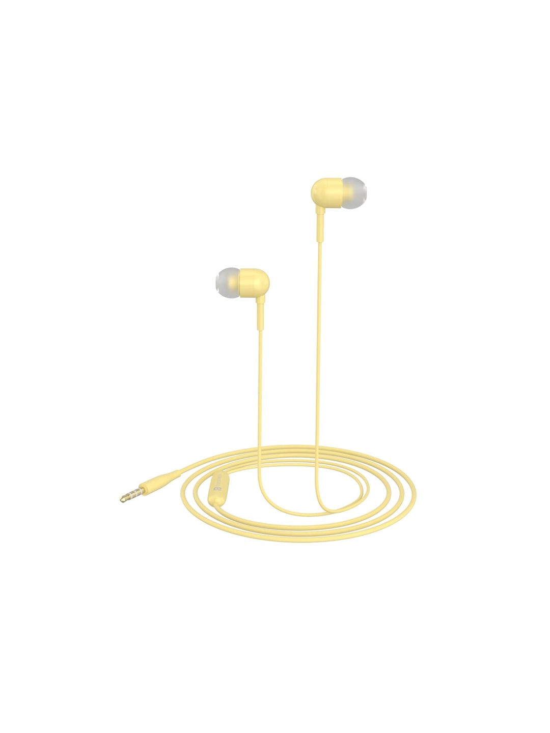 Portronics Yellow Solid 3.5 mm Bass In-Ear Wired Earphones With Mic Price in India