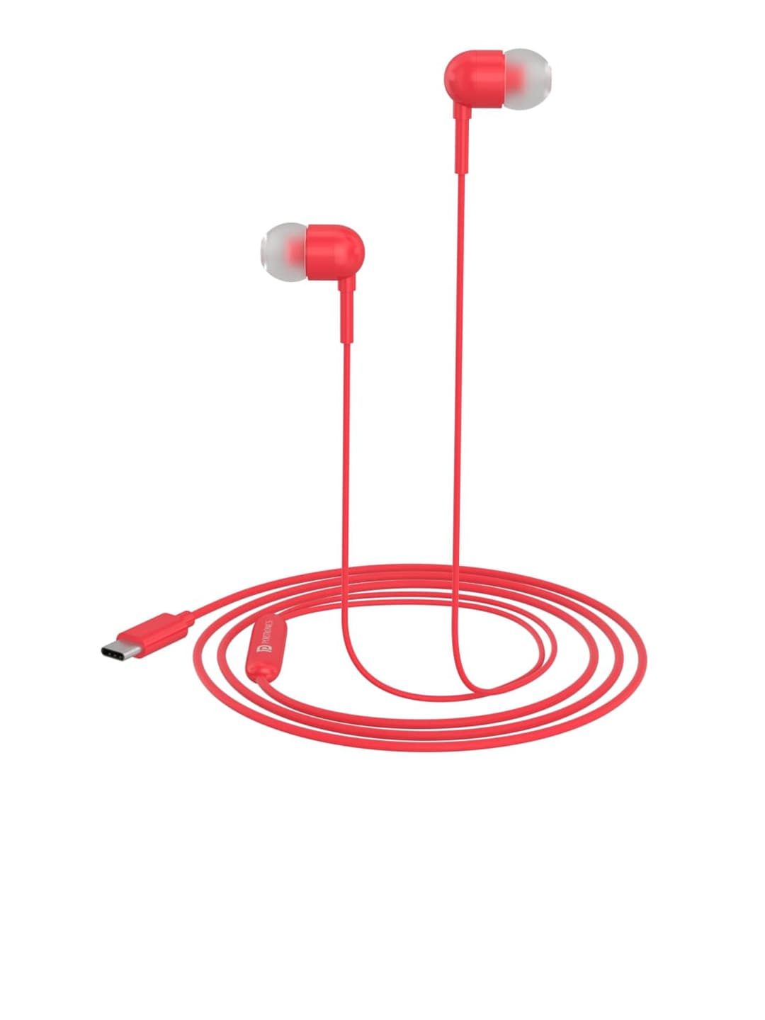 Portronics Red Conch 60 In-Ear Wired Earphone With Mic Price in India