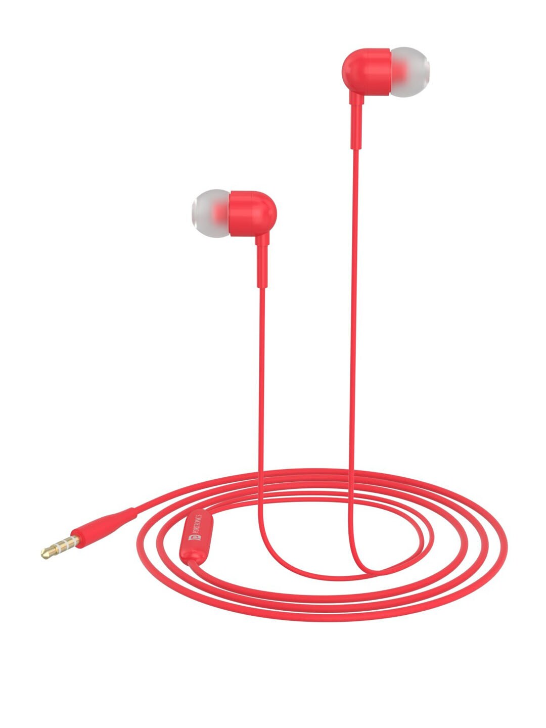 Portronics Red Solid Conch 50 in-Ear Wired Earphone Price in India