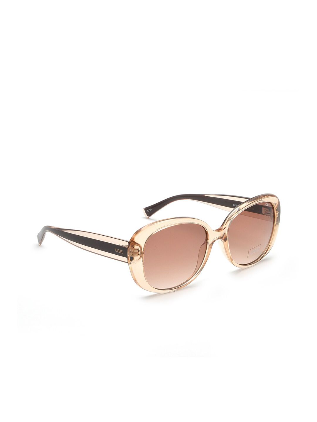 IDEE Women Brown Lens & Gold-Toned Square Sunglasses with Polarised Lens IDS2650C1SG Price in India