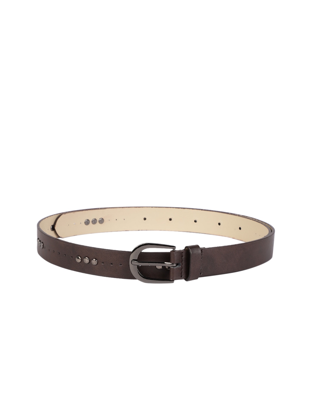 The Roadster Lifestyle Co Women Taupe Synthetic Belt Price in India