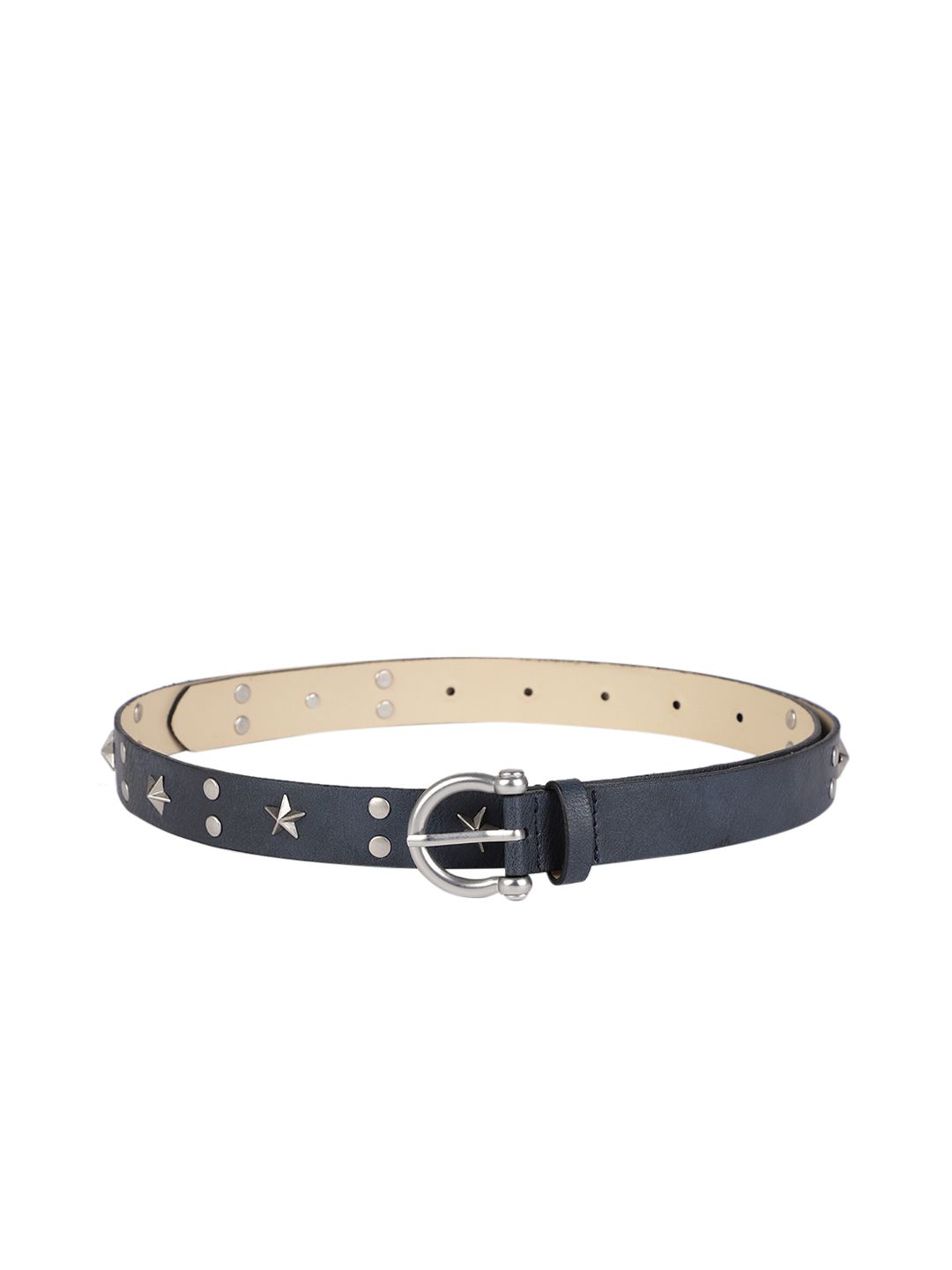 The Roadster Lifestyle Co Women Navy Blue Studded Belt Price in India