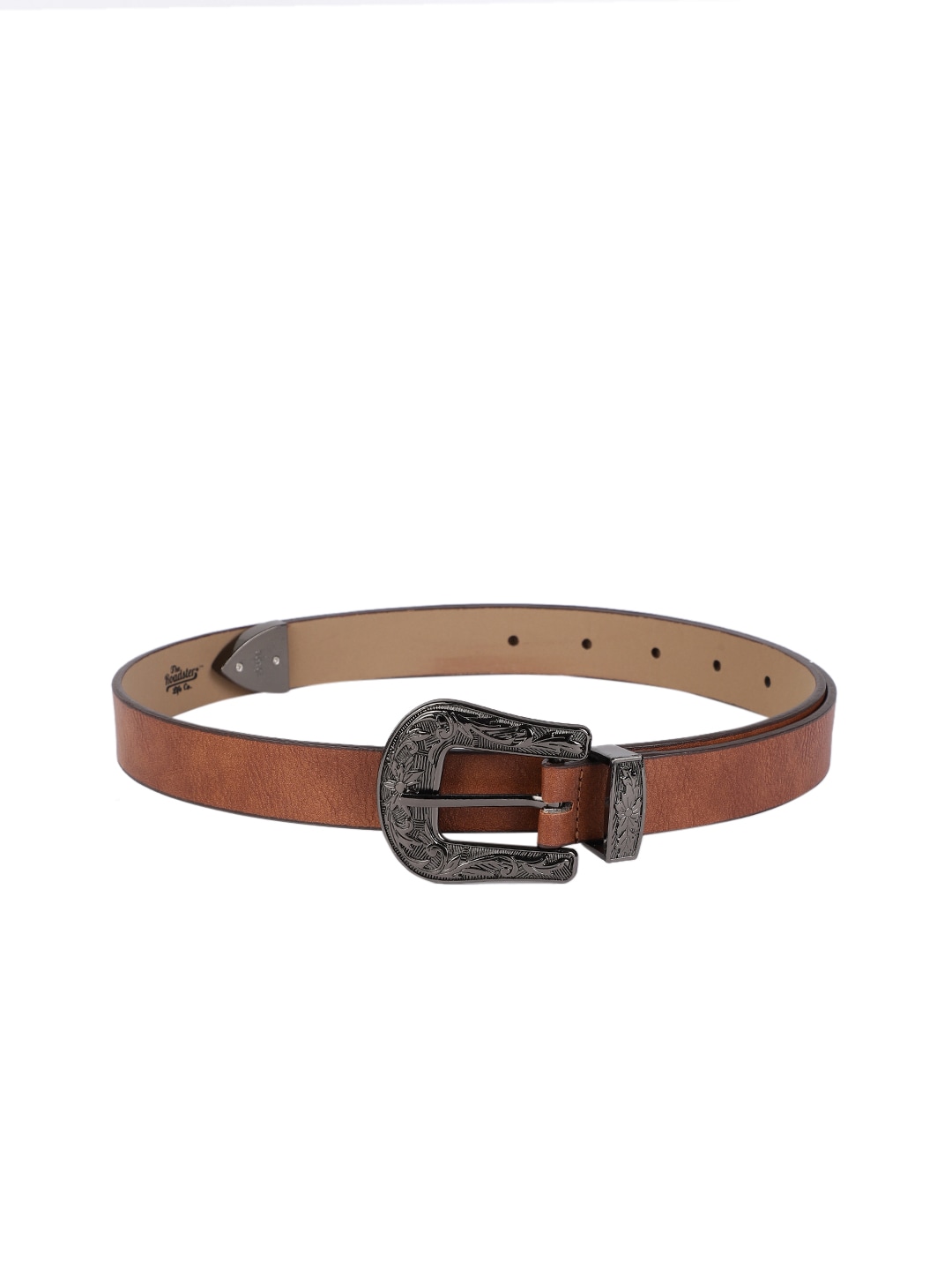 The Roadster Lifestyle Co Women Tan Brown Solid Belt Price in India