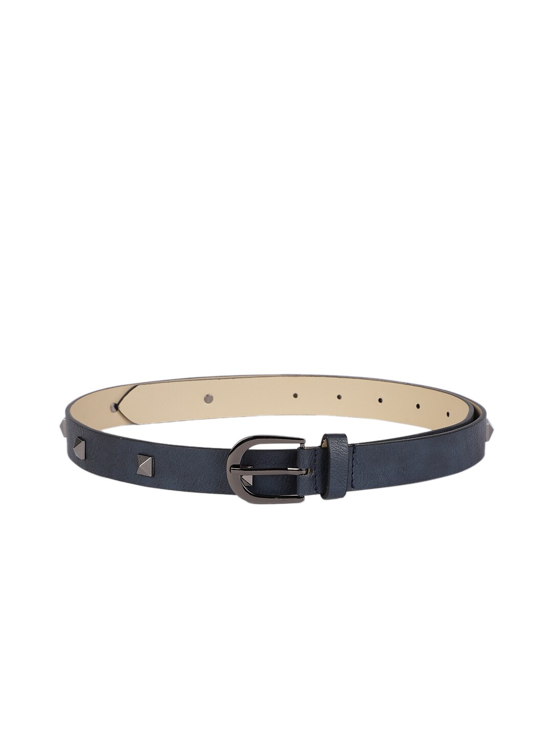 The Roadster Lifestyle Co Women Navy Blue Solid Studded Belt Price in India