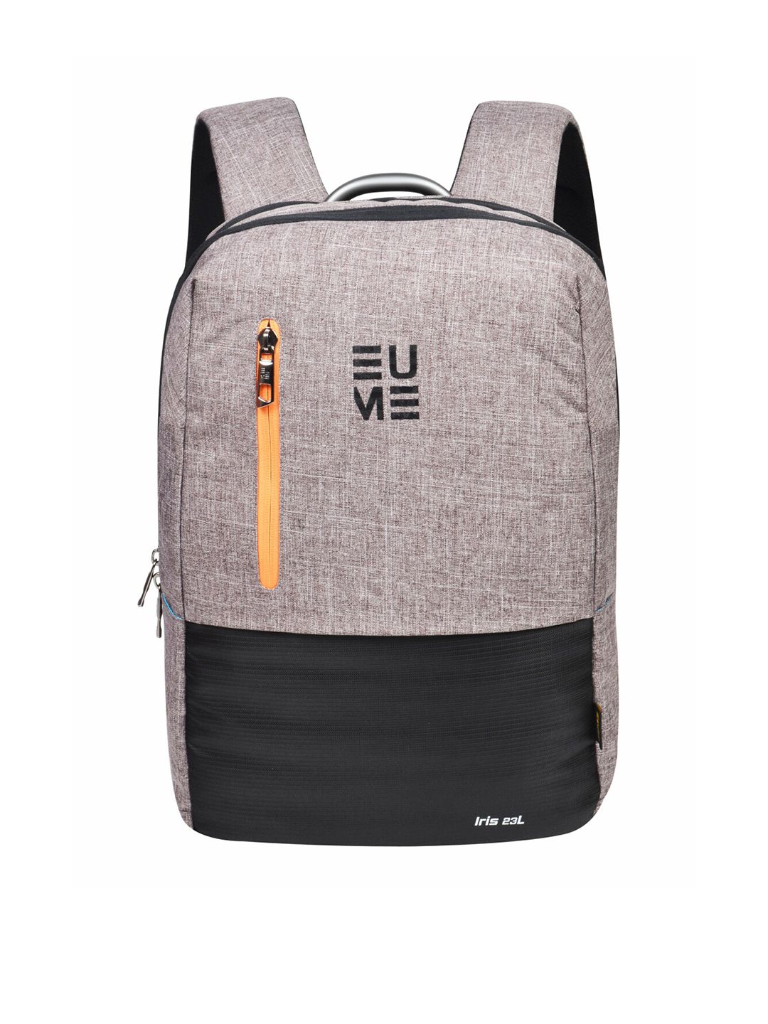 EUME Unisex Brown& Black Colourblocked backpack Price in India