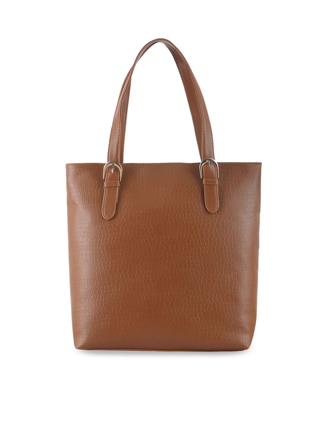 Toteteca Tan Brown Textured Shopper Shoulder Bag Price in India