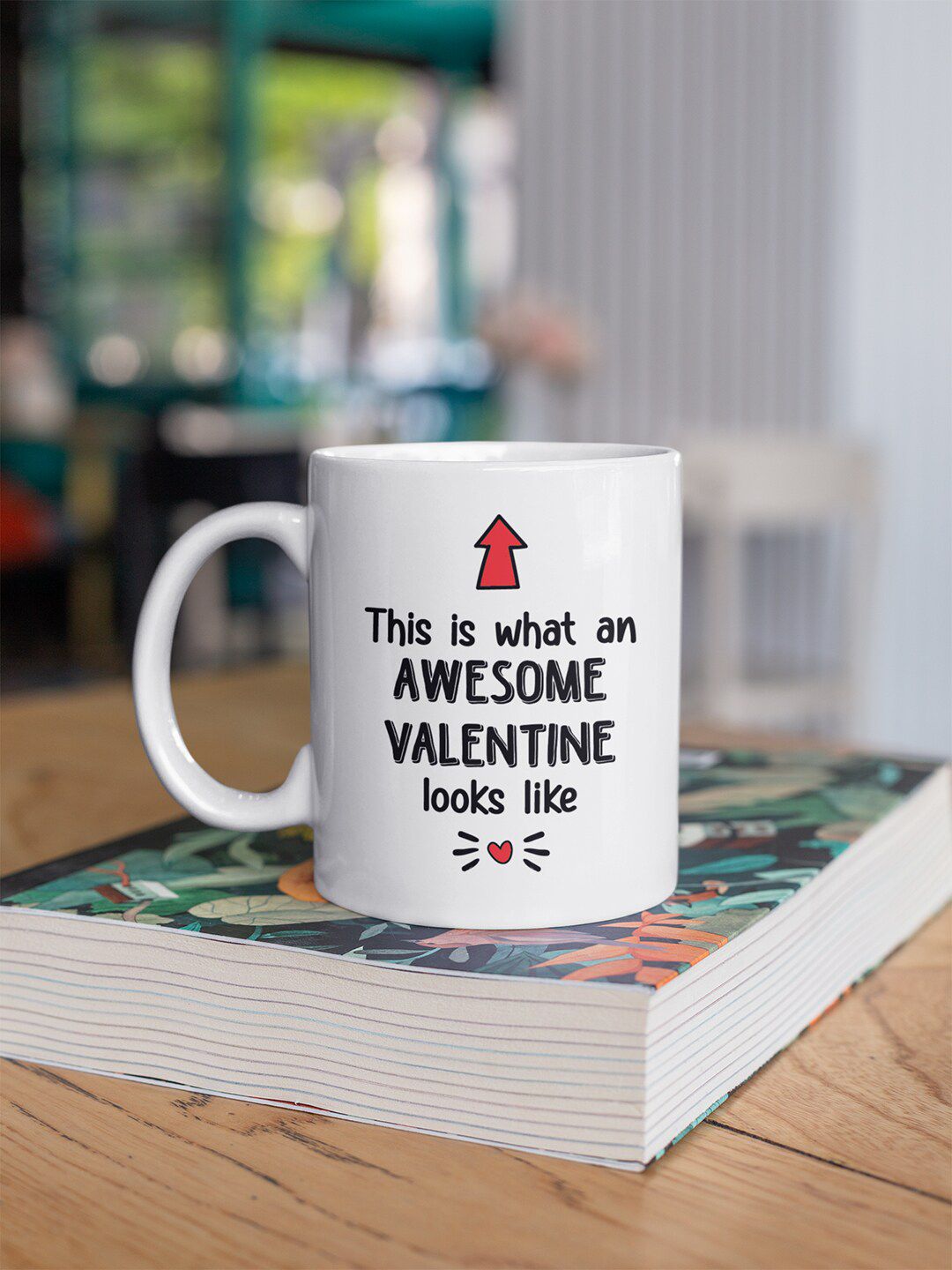 Oye Happy White Awesome Valentine Printed Microwave Safe Ceramic Mug Price in India