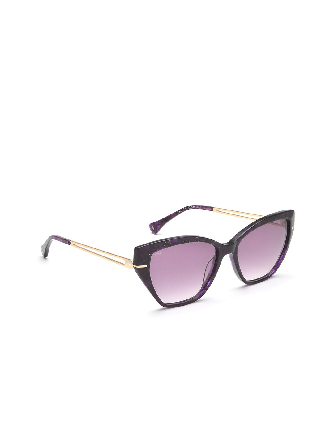 Image Women Pink Lens & Black Cateye Sunglasses with Polarised Lens IMS736C5SG Price in India