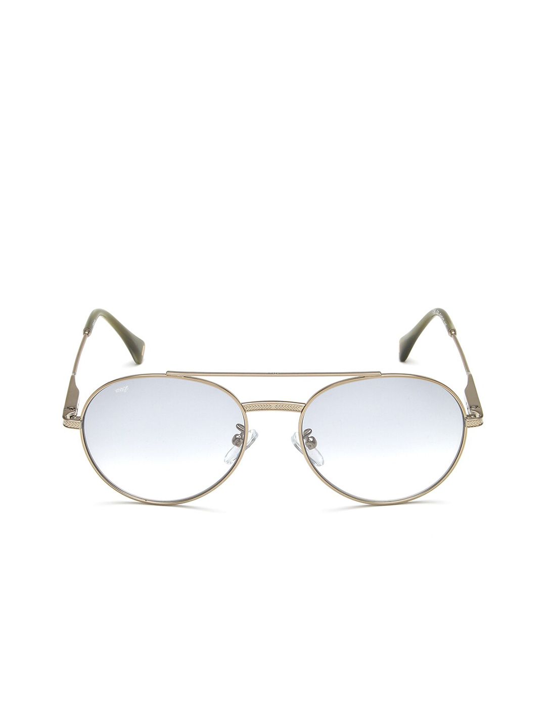 Image Unisex Blue Lens & Silver-Toned Round Sunglasses with Polarised Lens Price in India