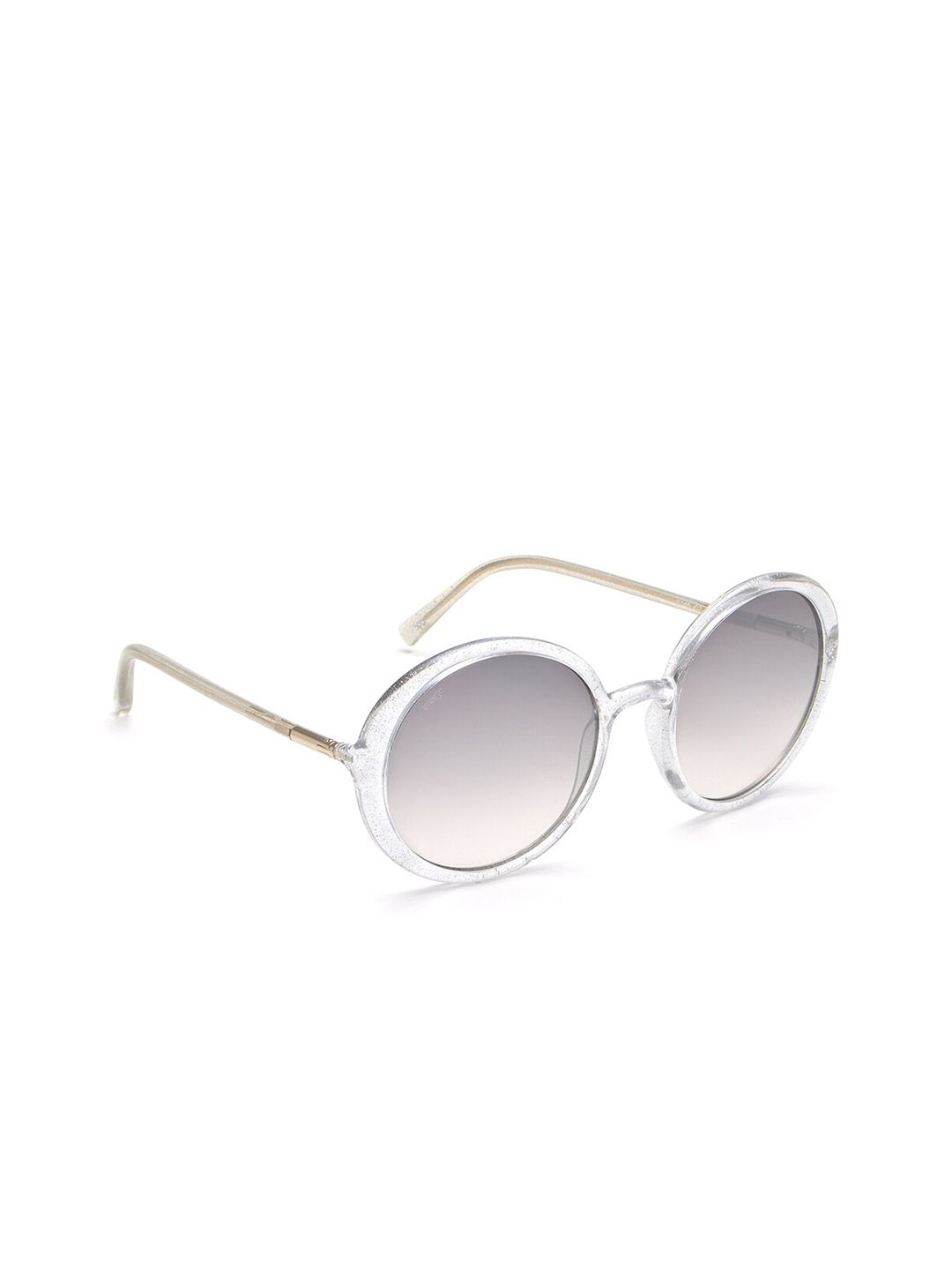 Image Women Grey Lens & Silver-Toned Round Sunglasses with Polarised Lens IMS745C2SG Price in India