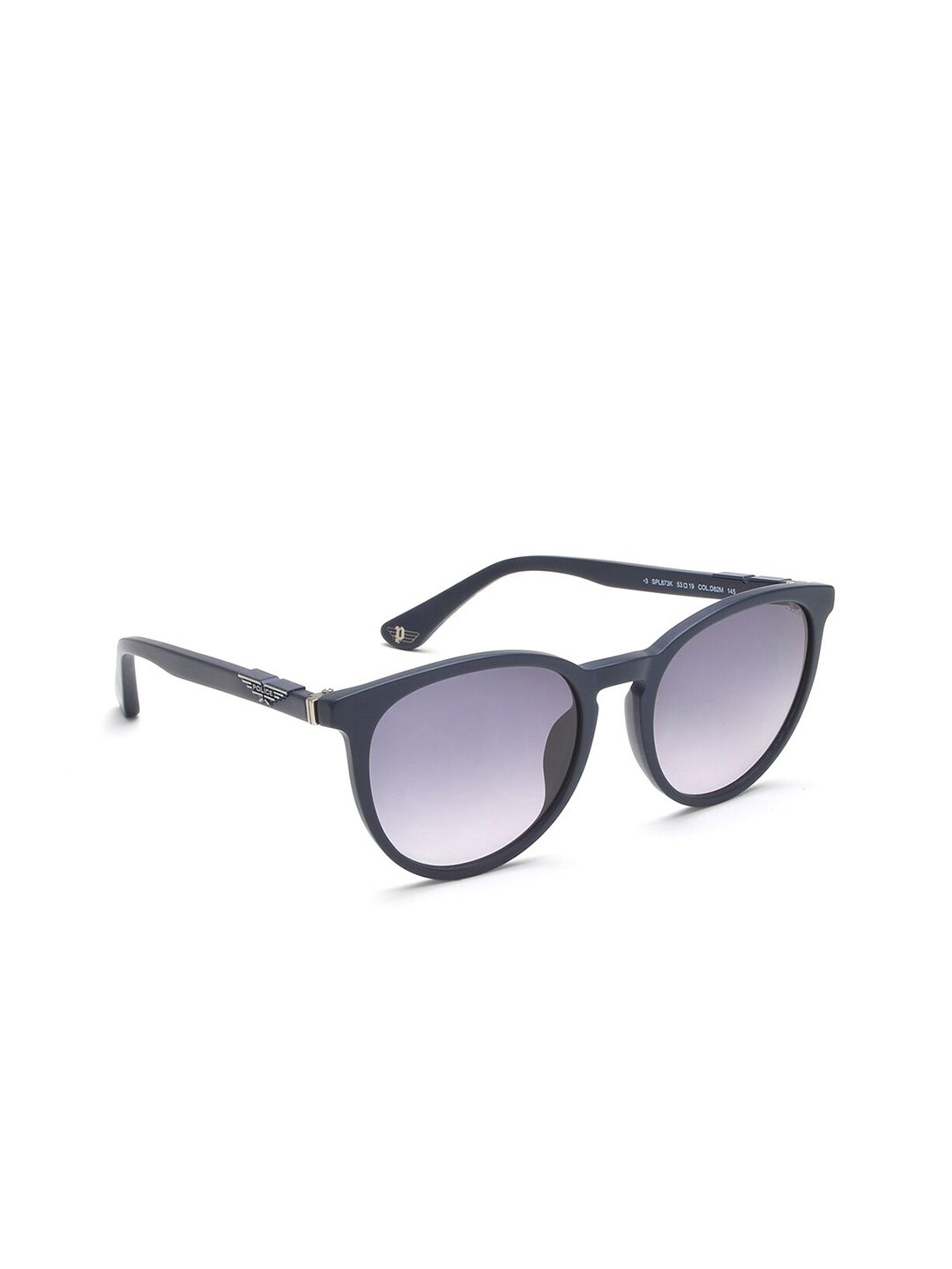 Police Women Blue Lens & Blue Round Sunglasses with Polarised Lens Price in India