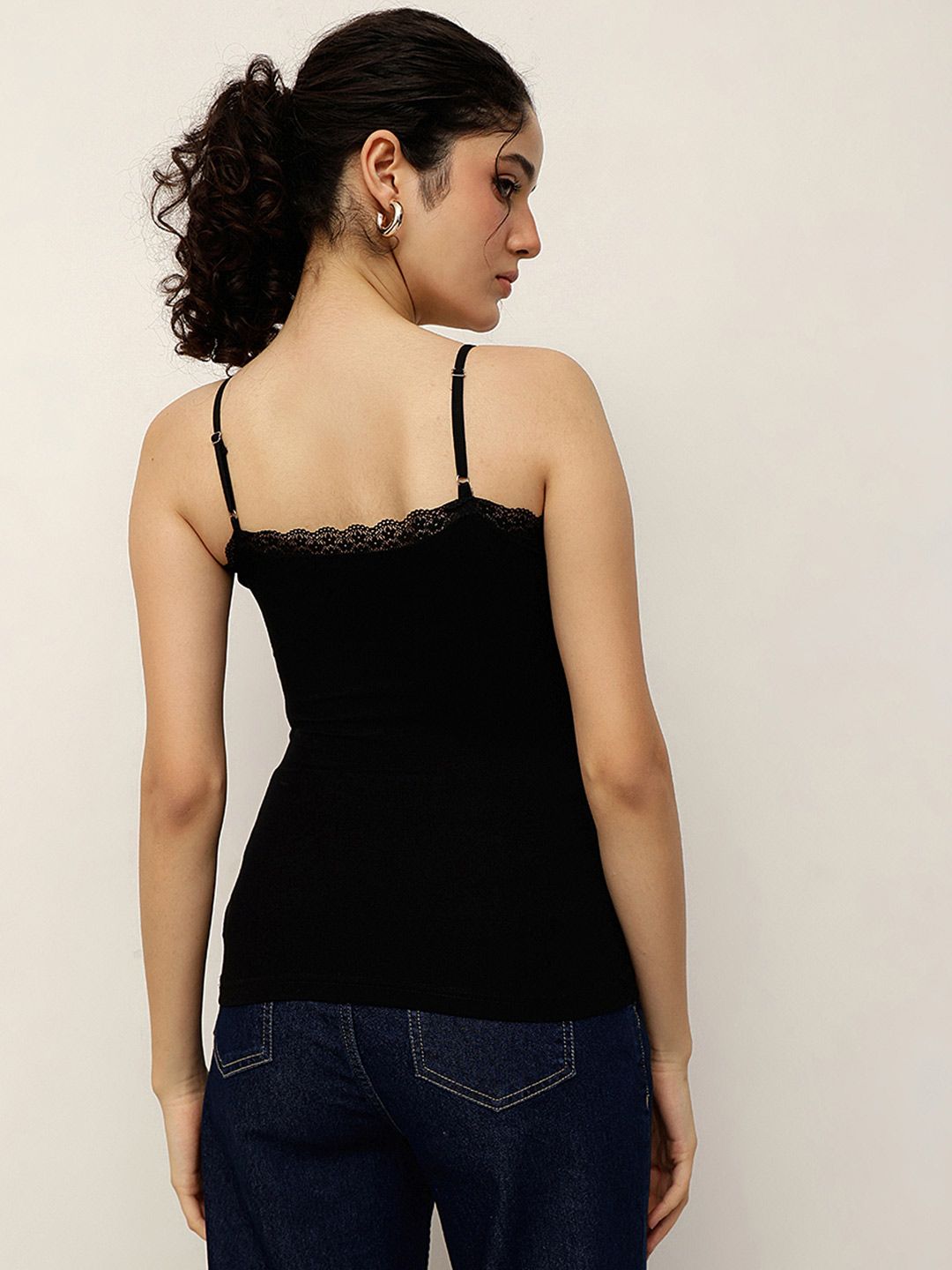 Buy Espresso Women Black Solid Camisole - Camisoles for Women