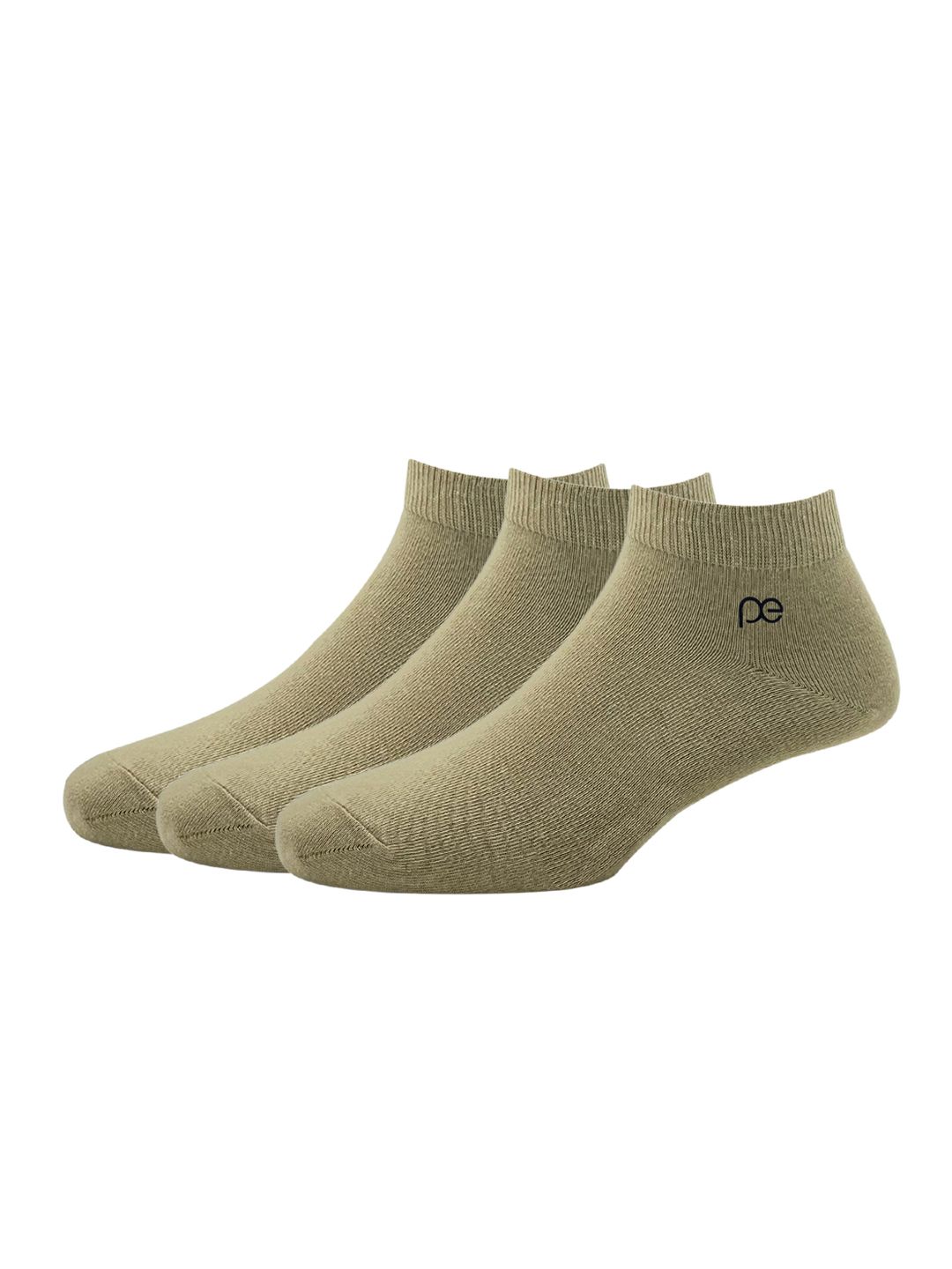 Peter England Men Pack of 3 Beige Ankle Length Socks