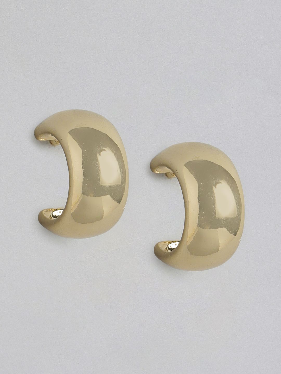 Forever New Gold-Plated Circular Half Hoop Earrings Price in India